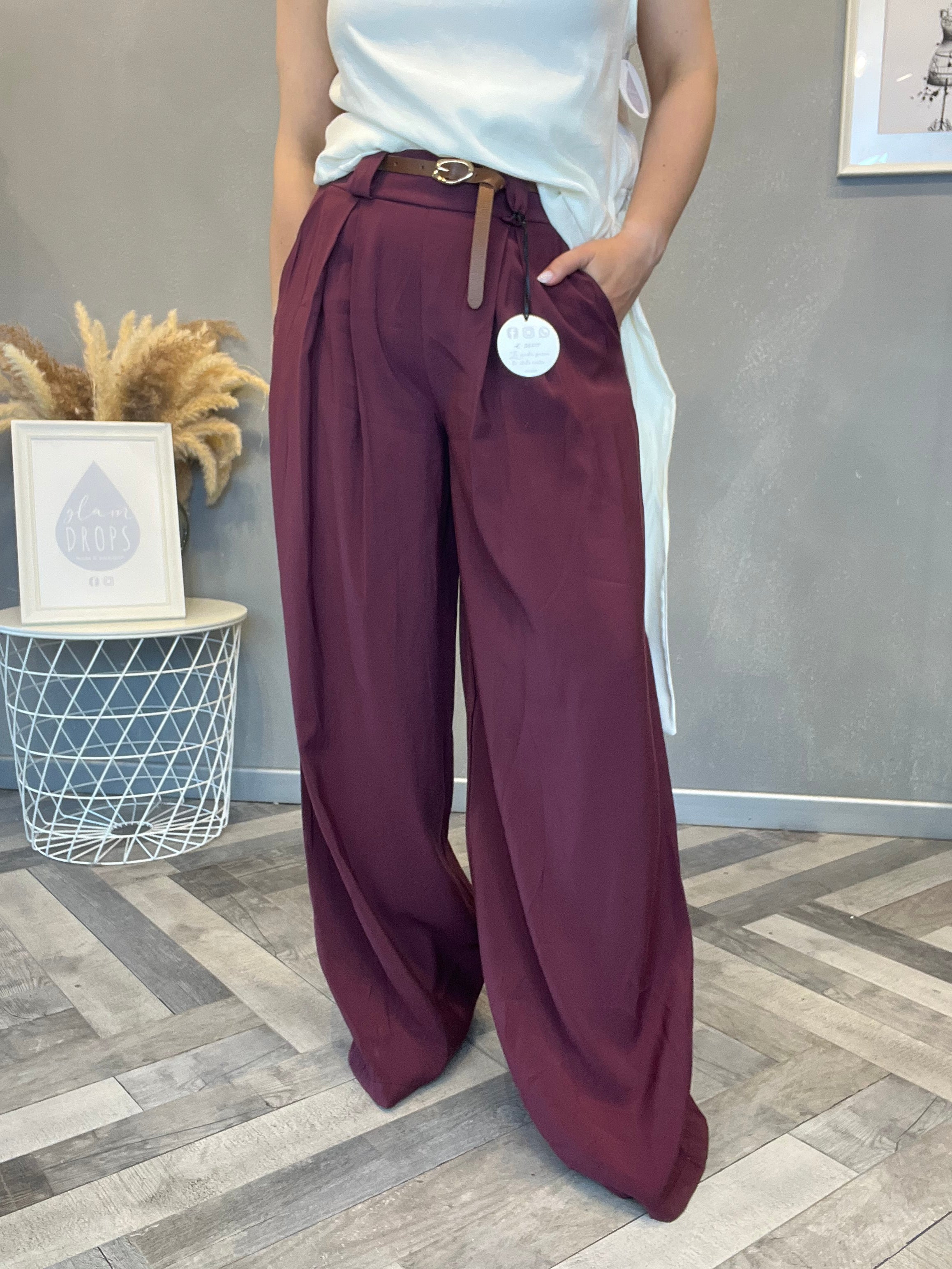 Pantalone Soho borgogna