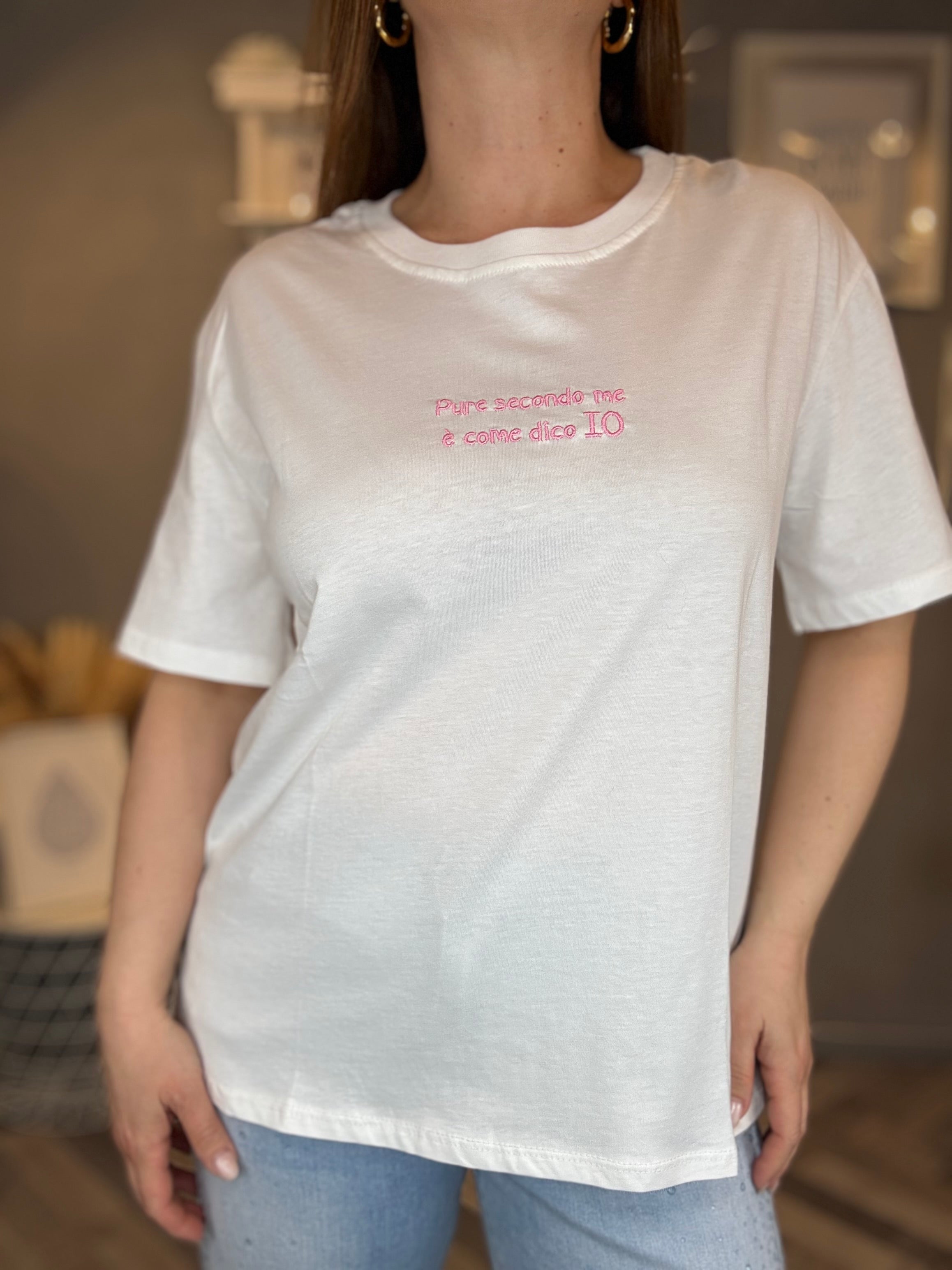 T-shirt Pure secondo me rosa