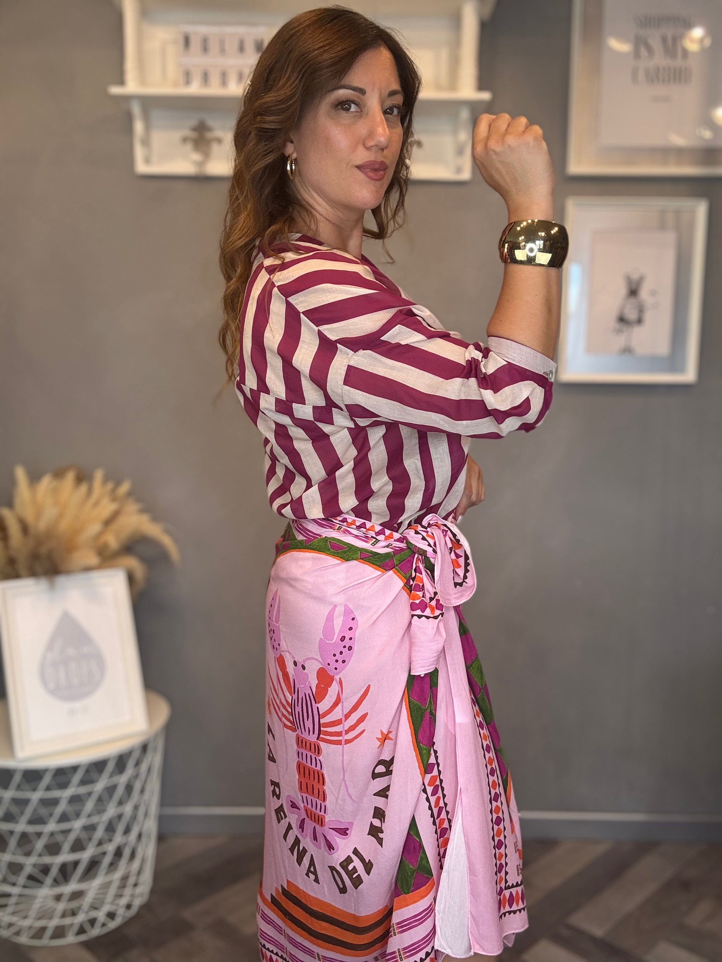 Gonna pareo Isla Bonita midi reina rosa