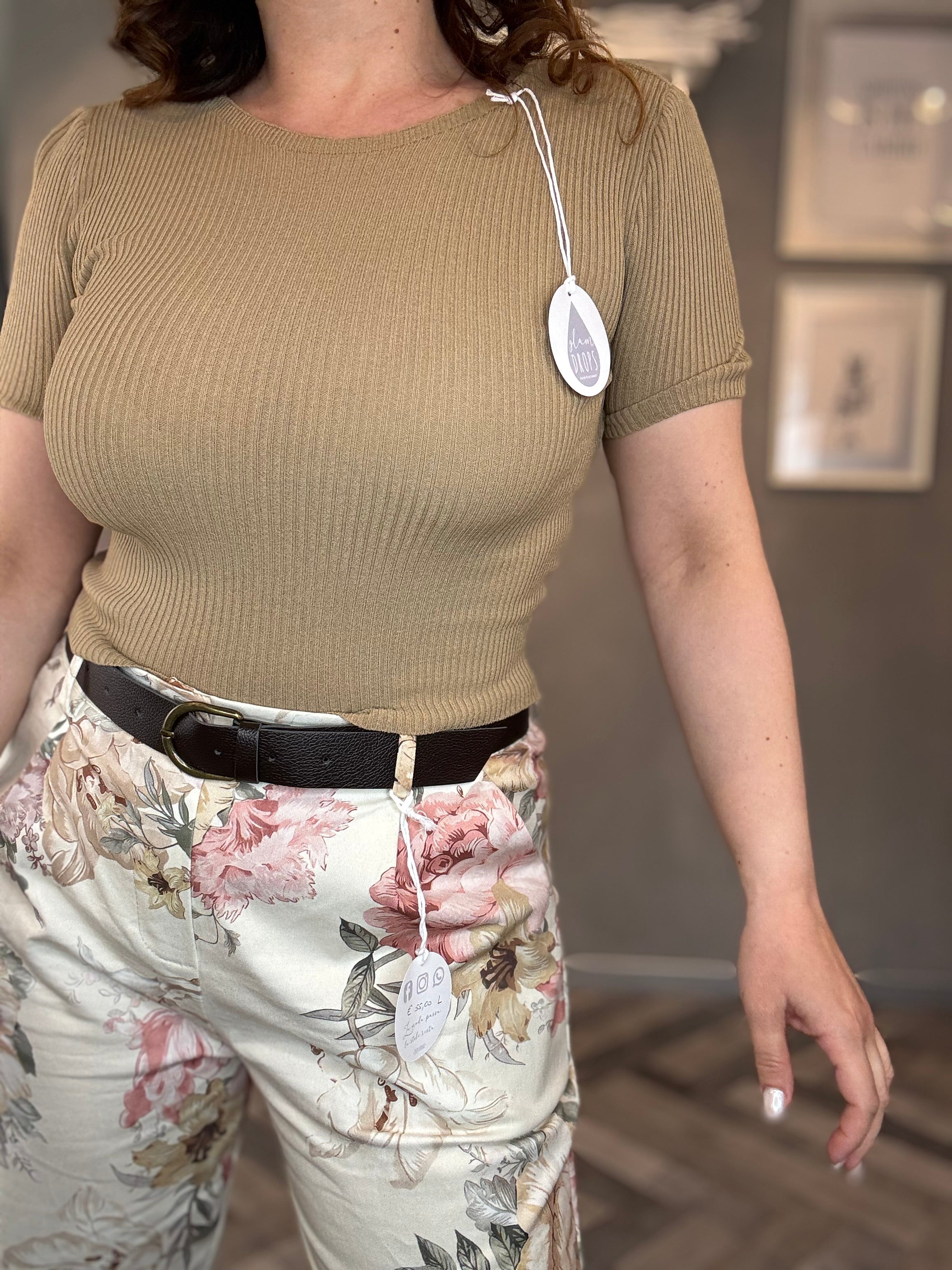 Maglia a costine basic Glam