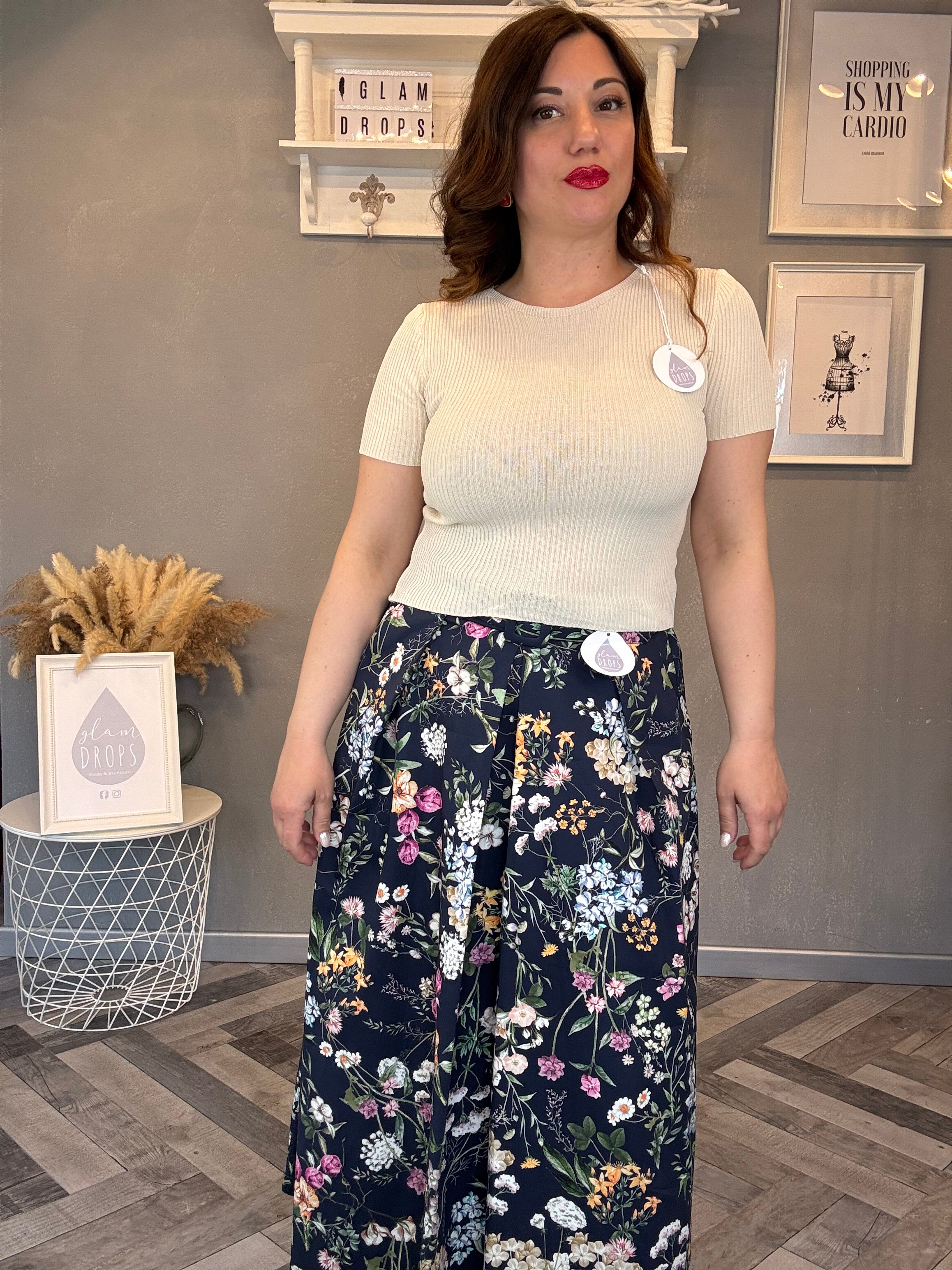 Maglia a costine basic Glam