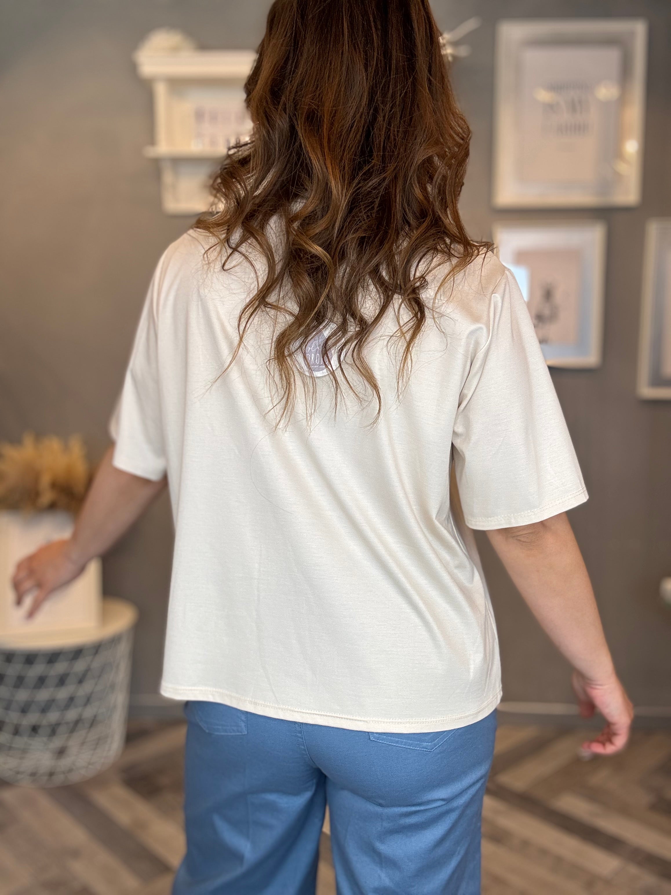 T-shirt basic morbida burro