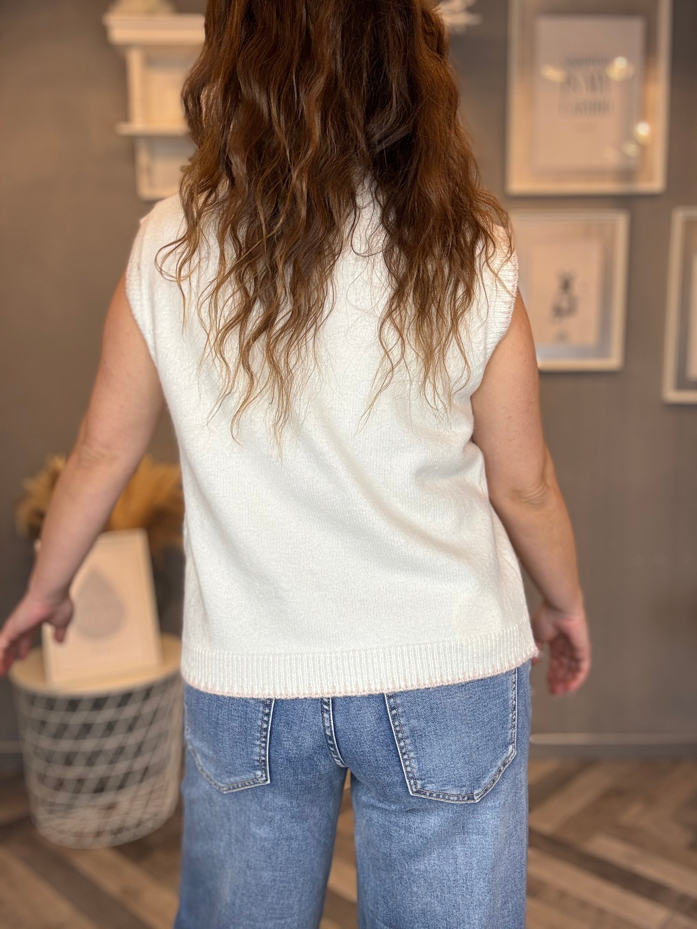 Gilet in maglia croissant