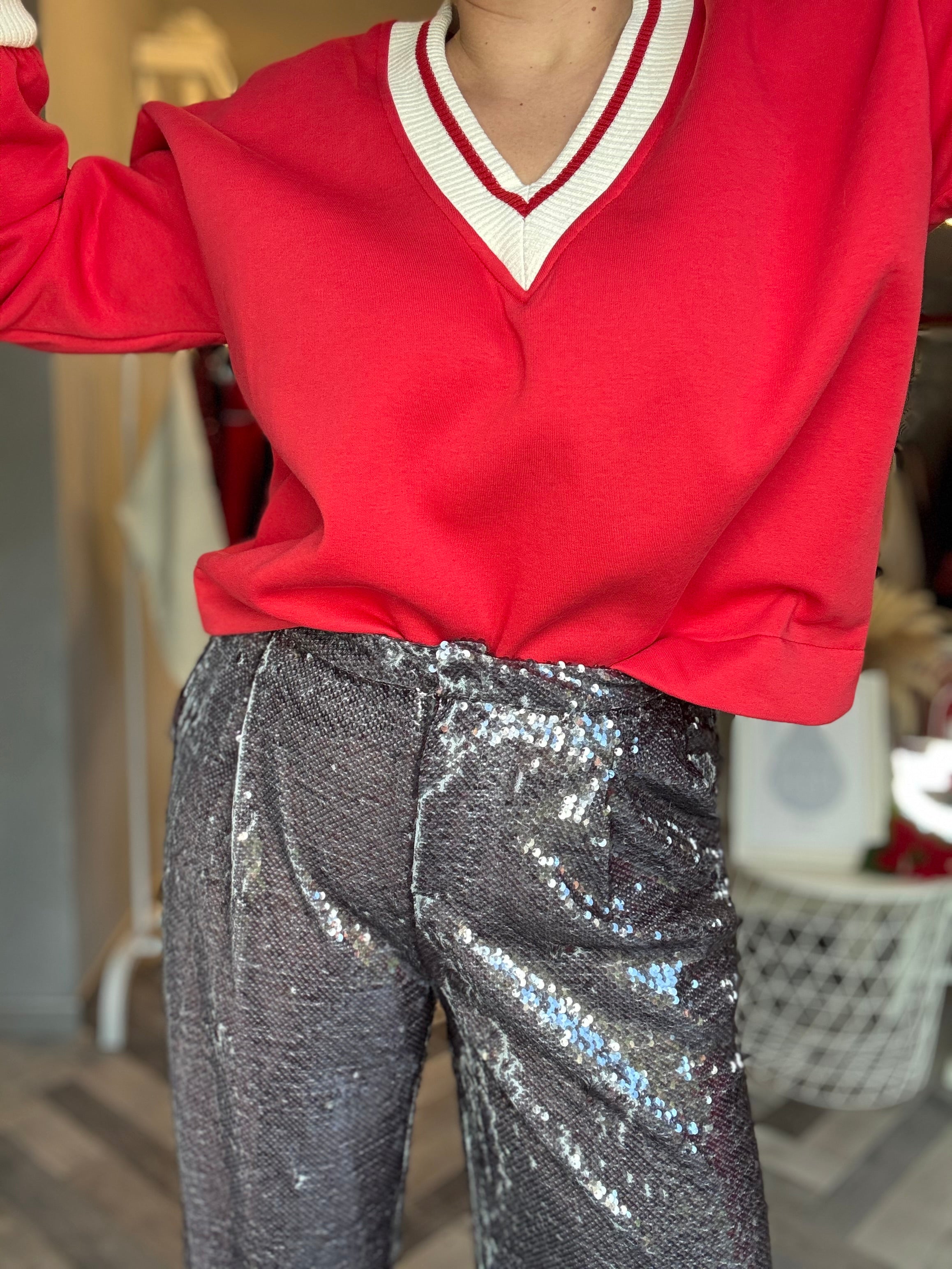 Lumina pantaloni paillttes palazzo