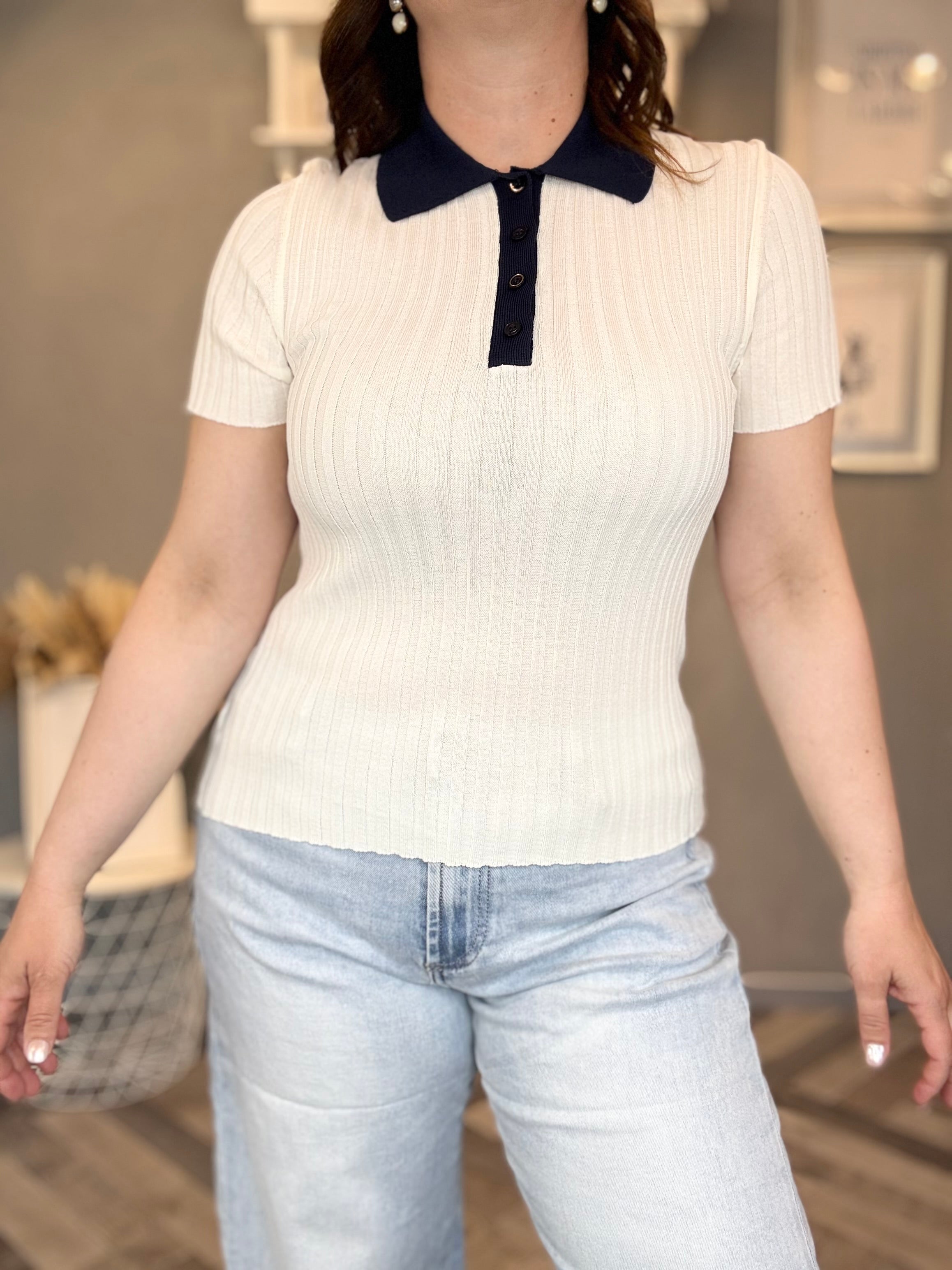 Lumina polo in maglia a costine