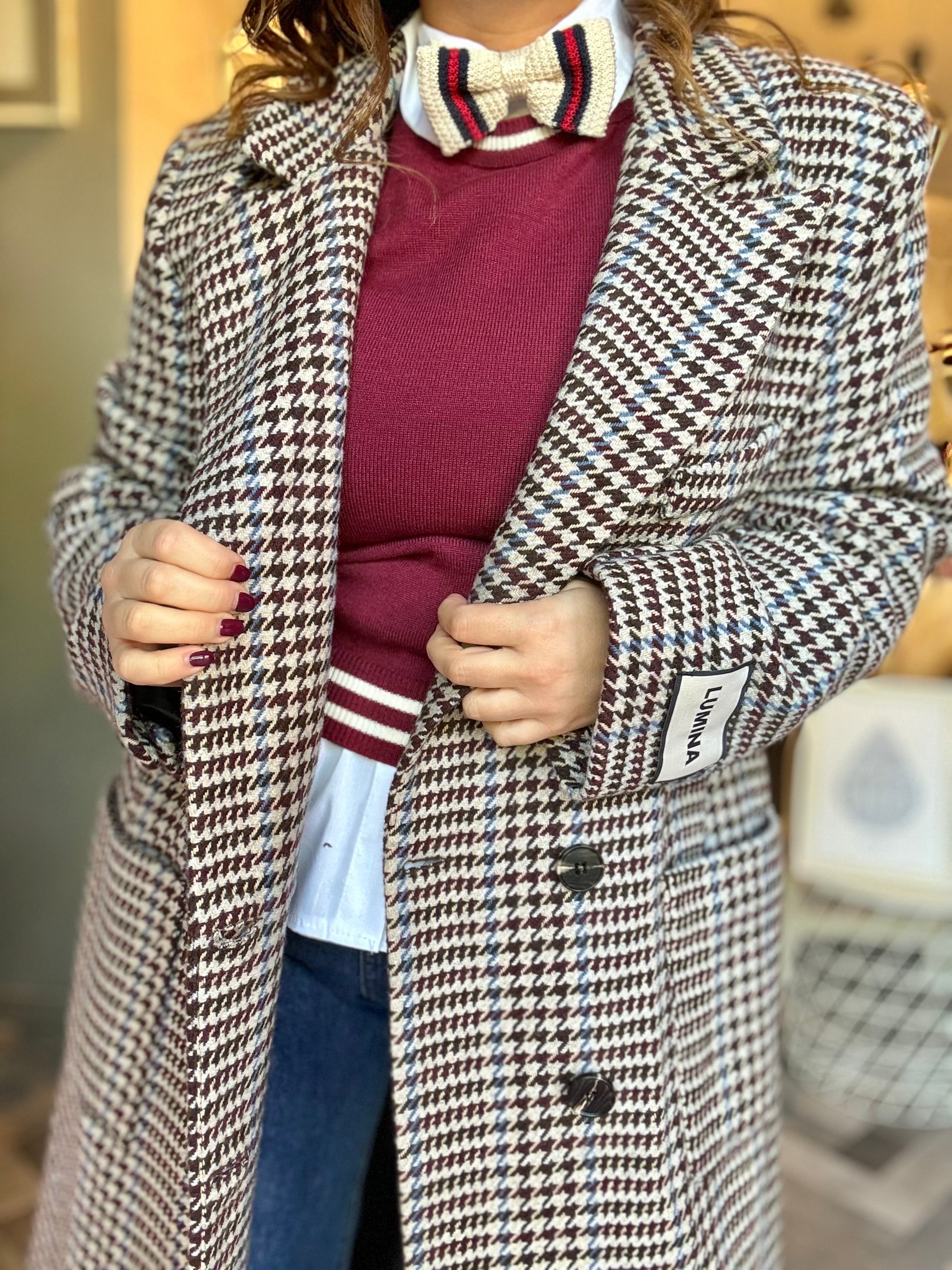 Lumina cappotto pied de poule