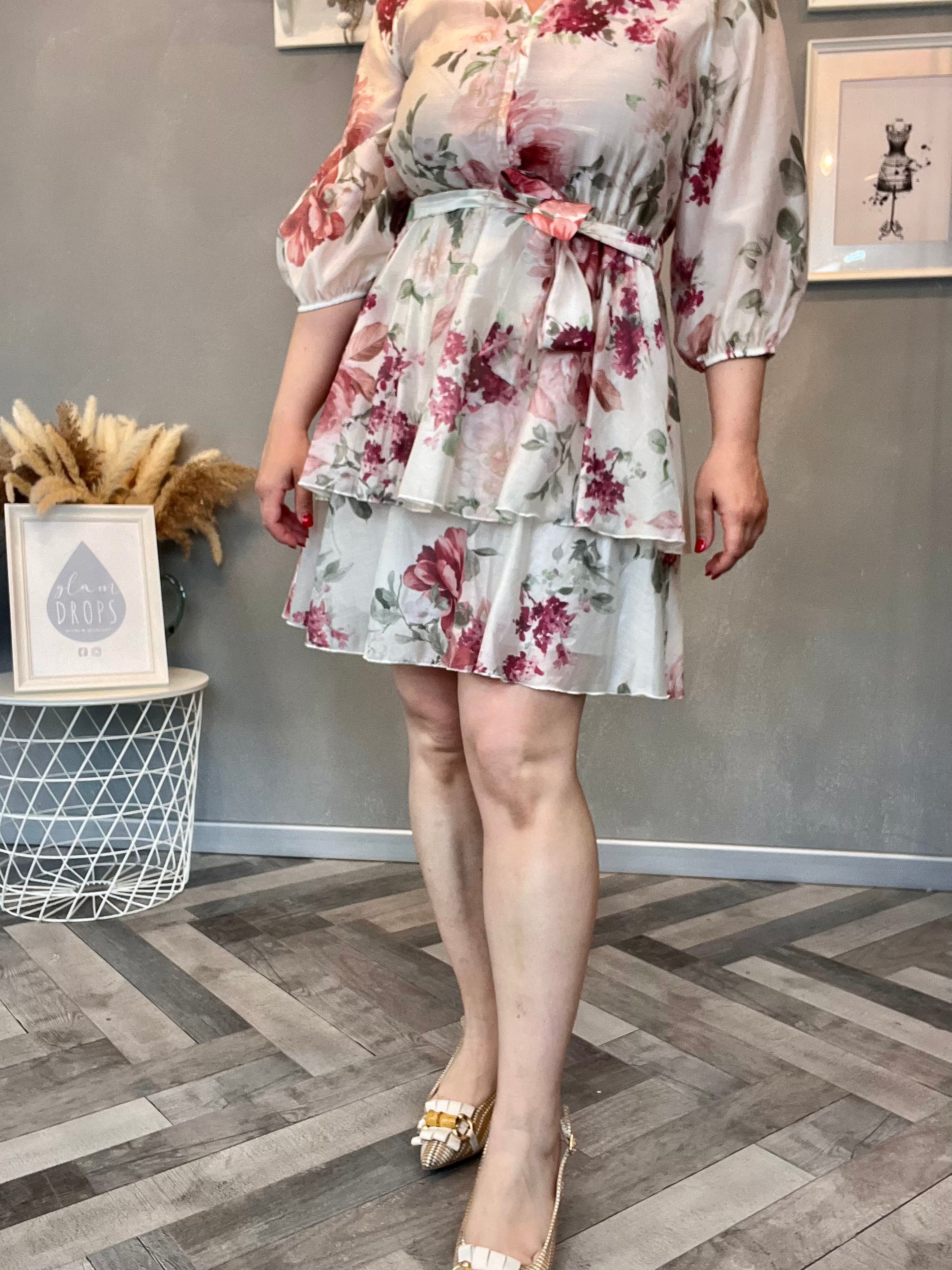 Abito Petalo Burgundy