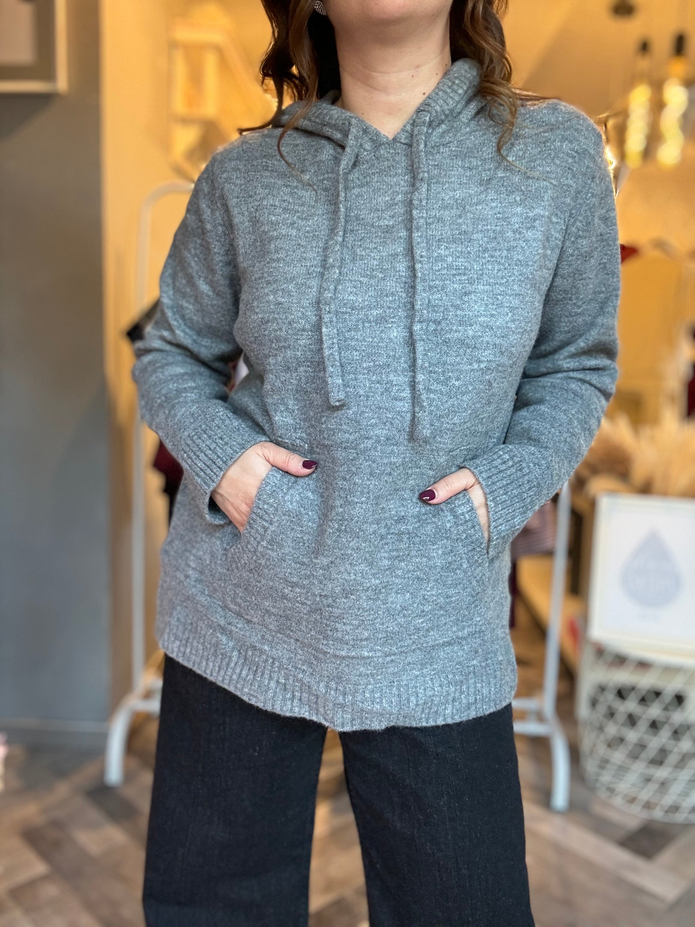Lumina maglia felpa con cappuccio