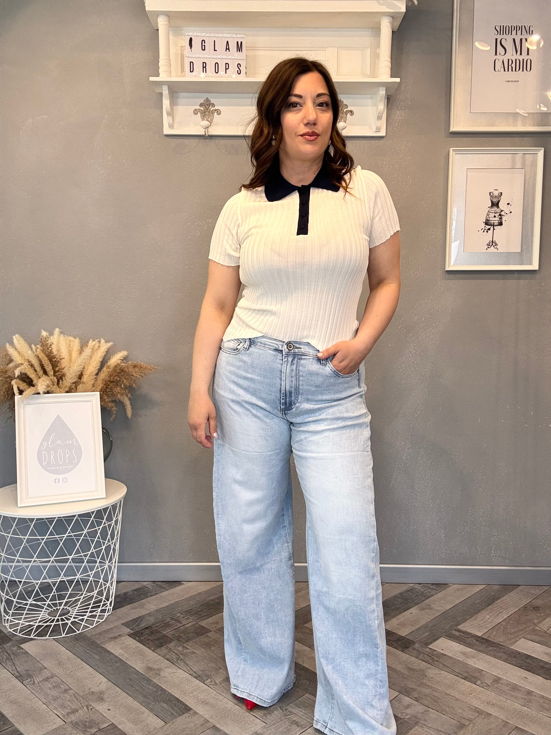 Lumina polo in maglia a costine