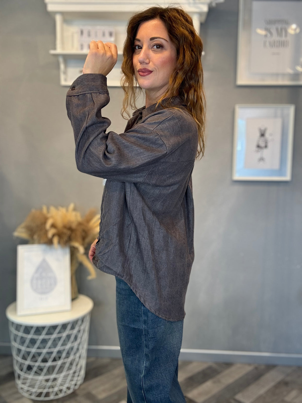 Camicia Sparkle Poket fango