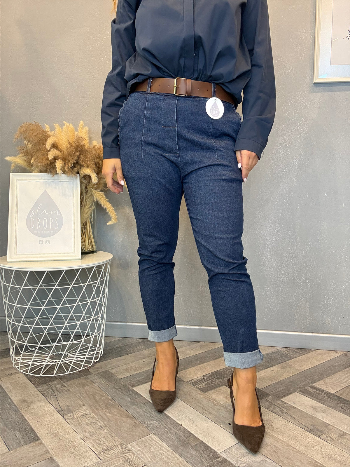 Jeans slim comfort con cintura