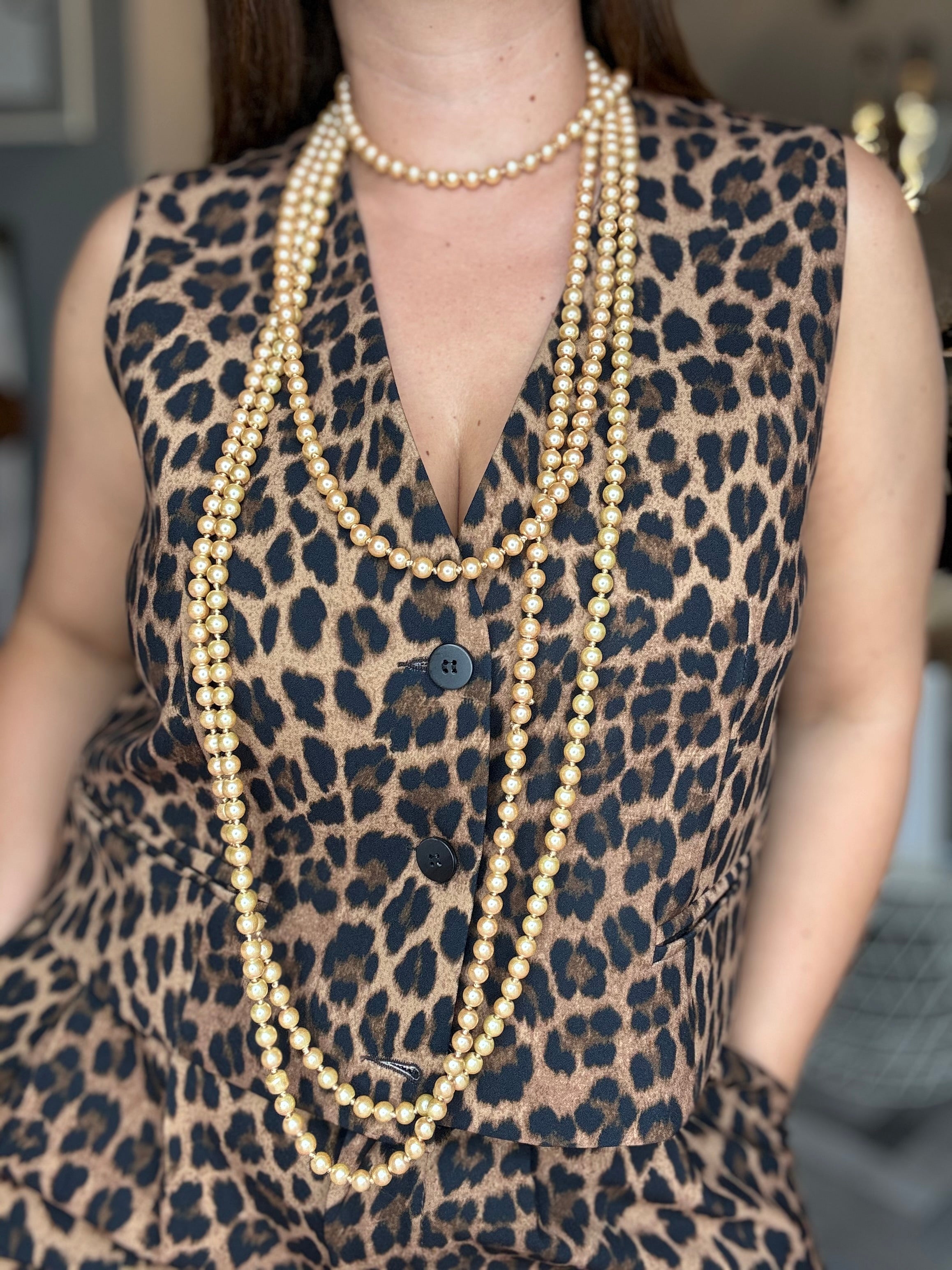 Collana perle a più fili lunga