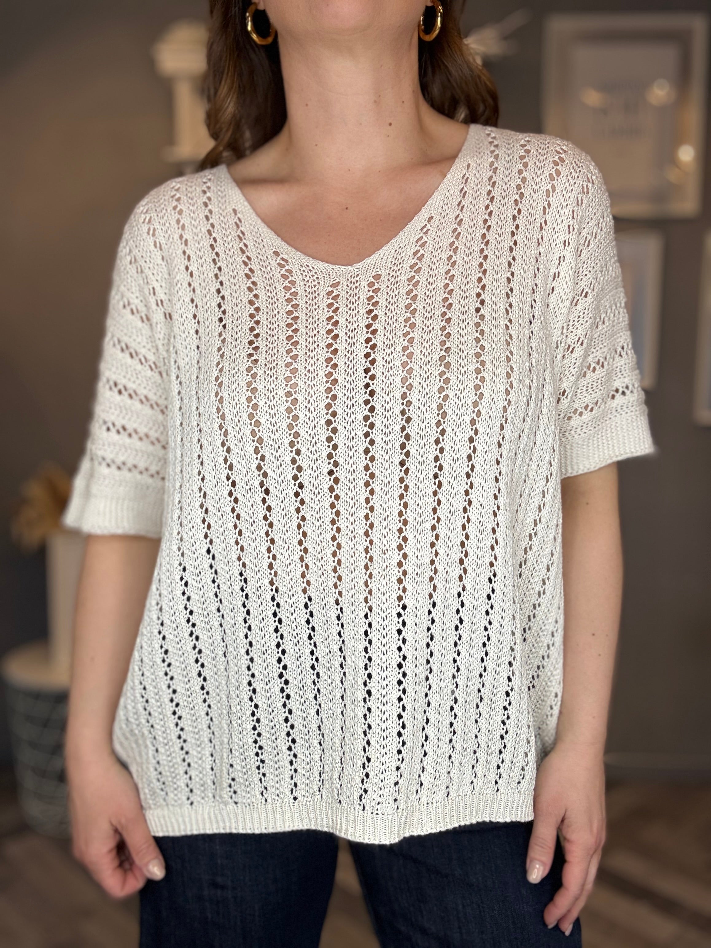 Maglia traforata soft cotton