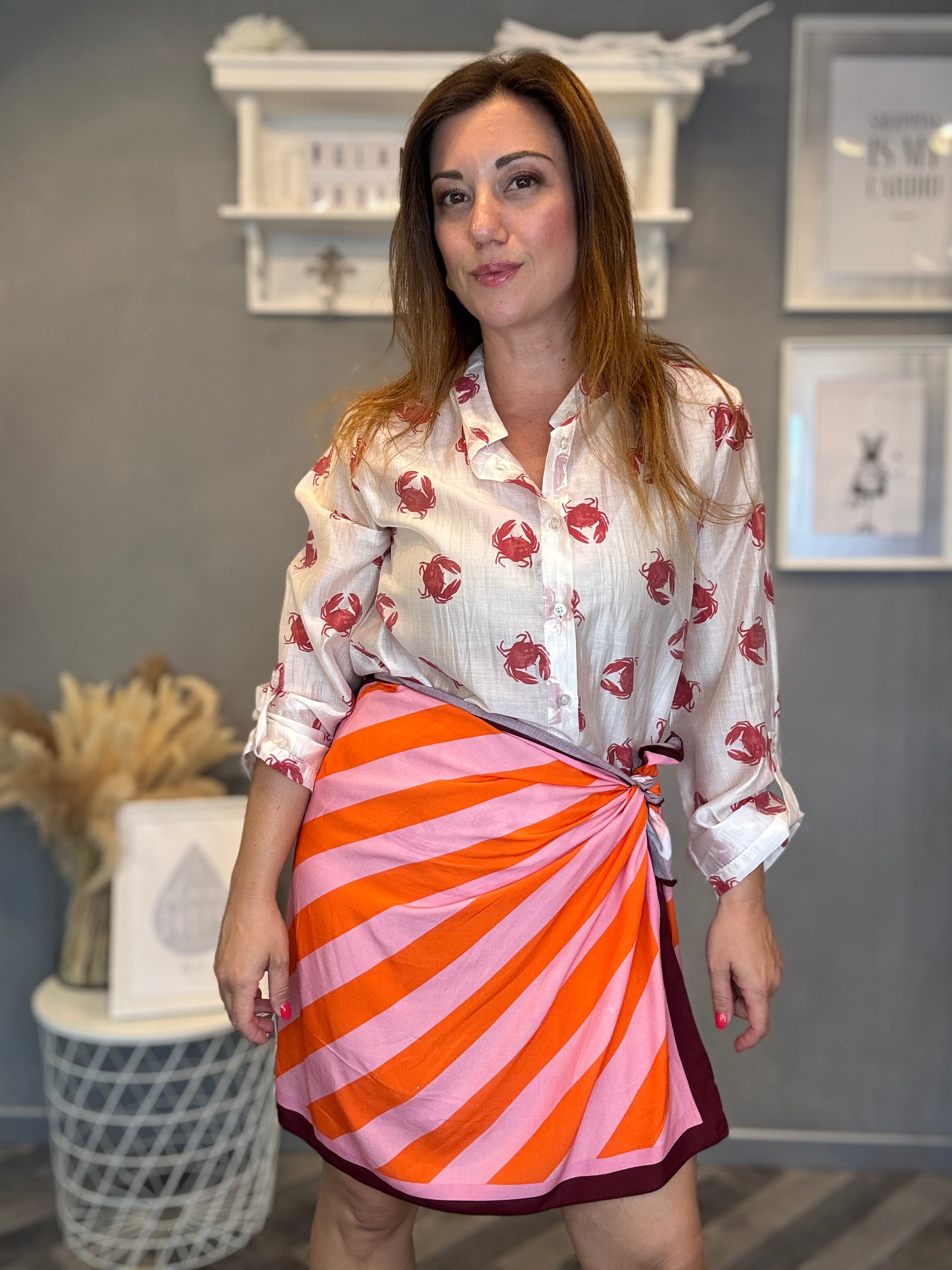 Camicia Isla Bonita roll-up granchio