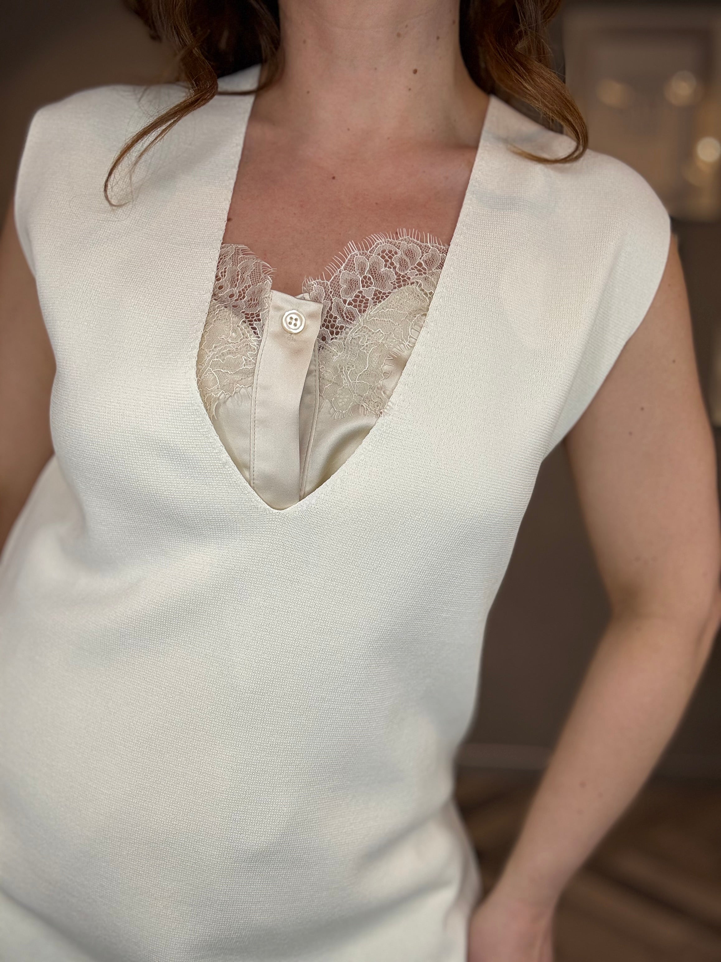 Gilet chic essential panna