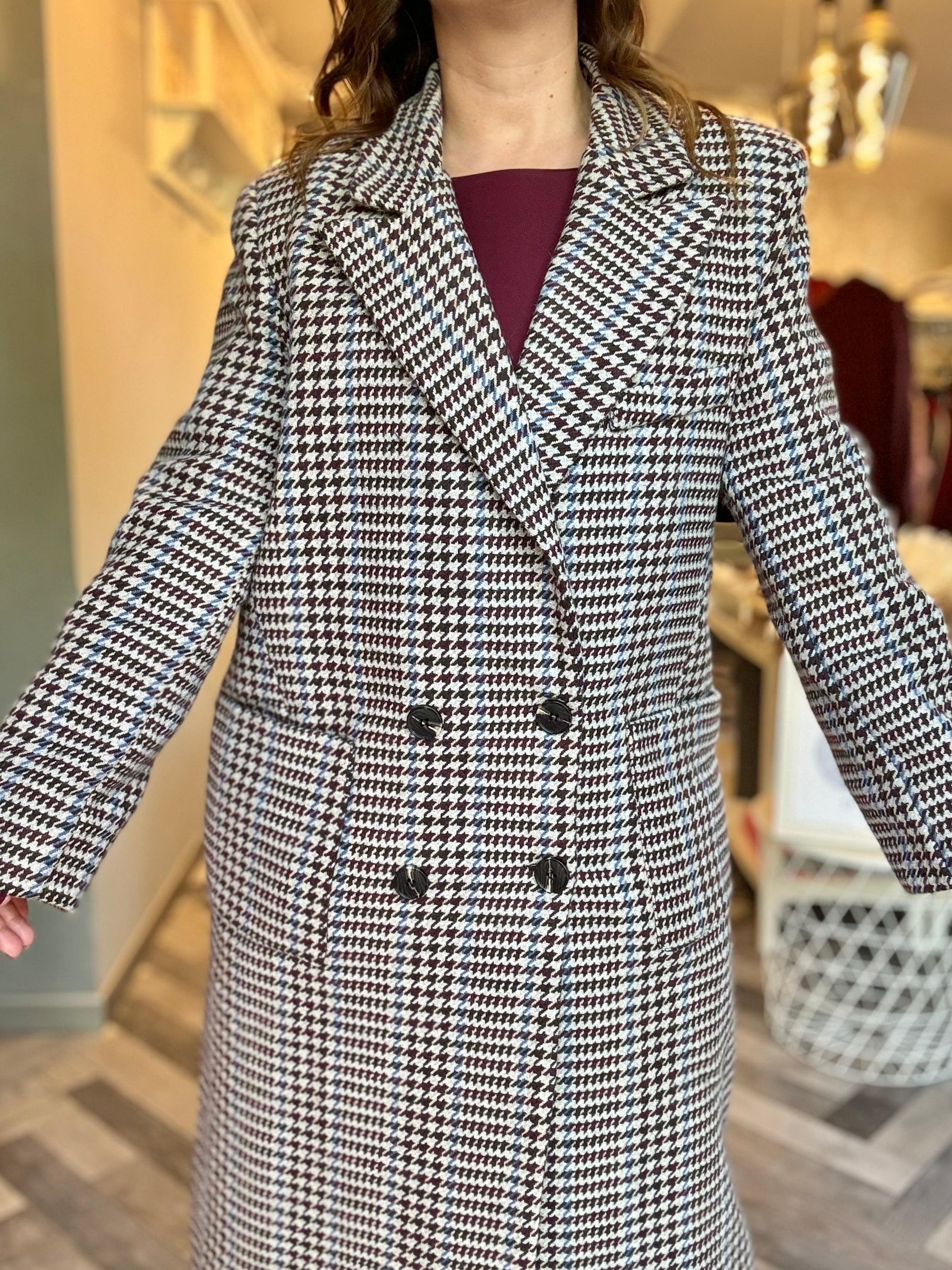 Lumina cappotto pied de poule