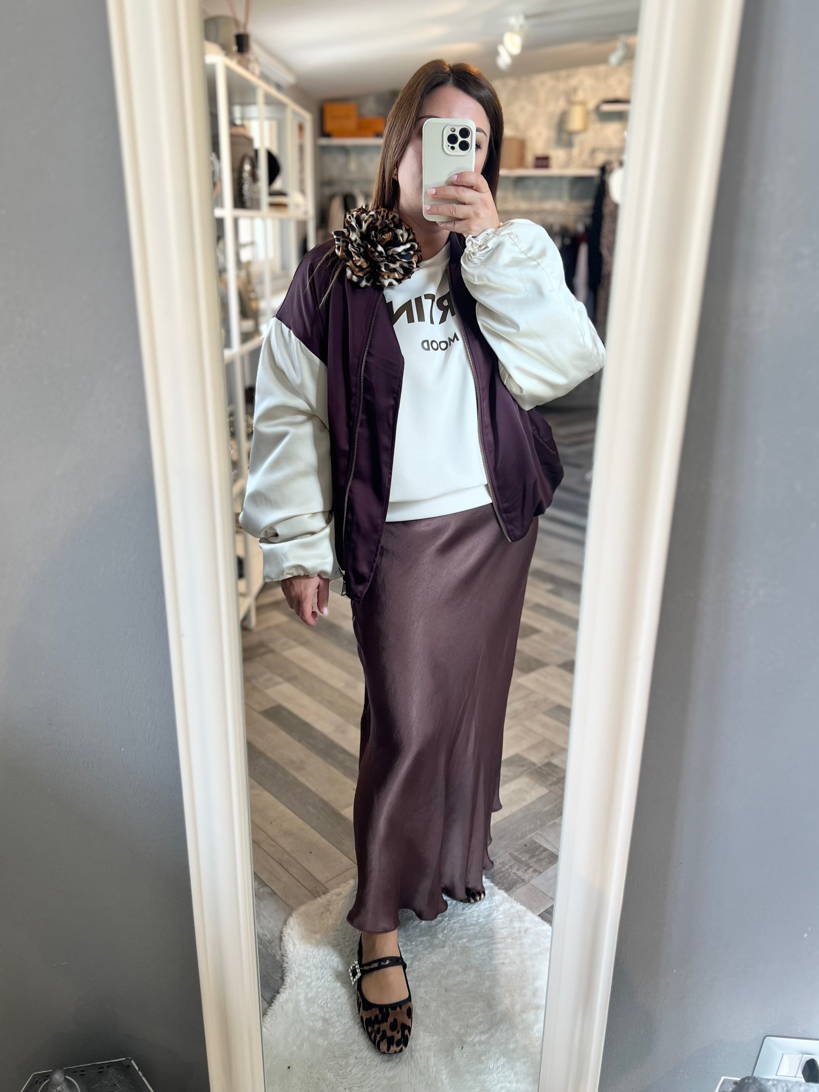 Bomber raso bicolore