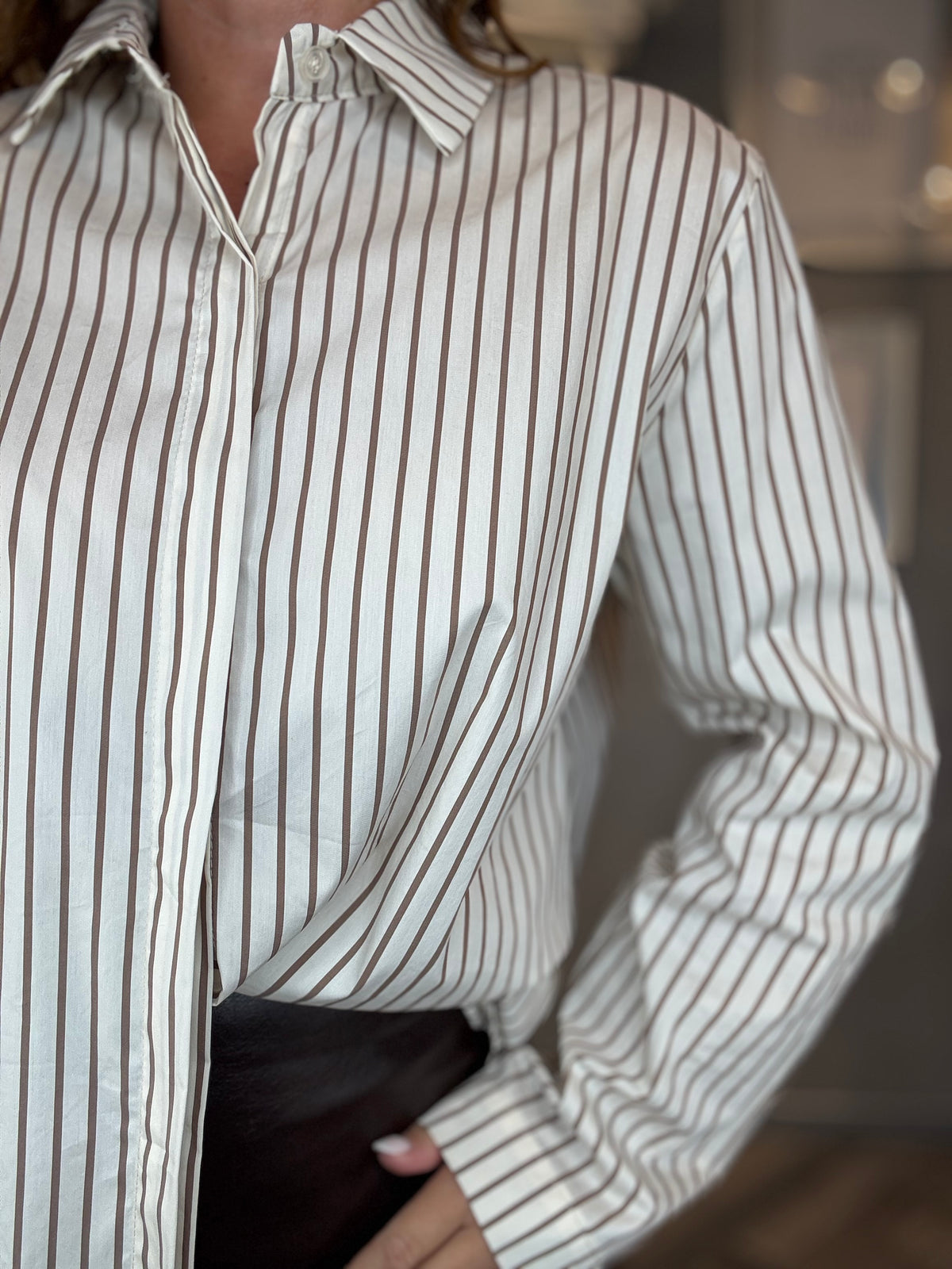 Camicia over burro righe biscotto