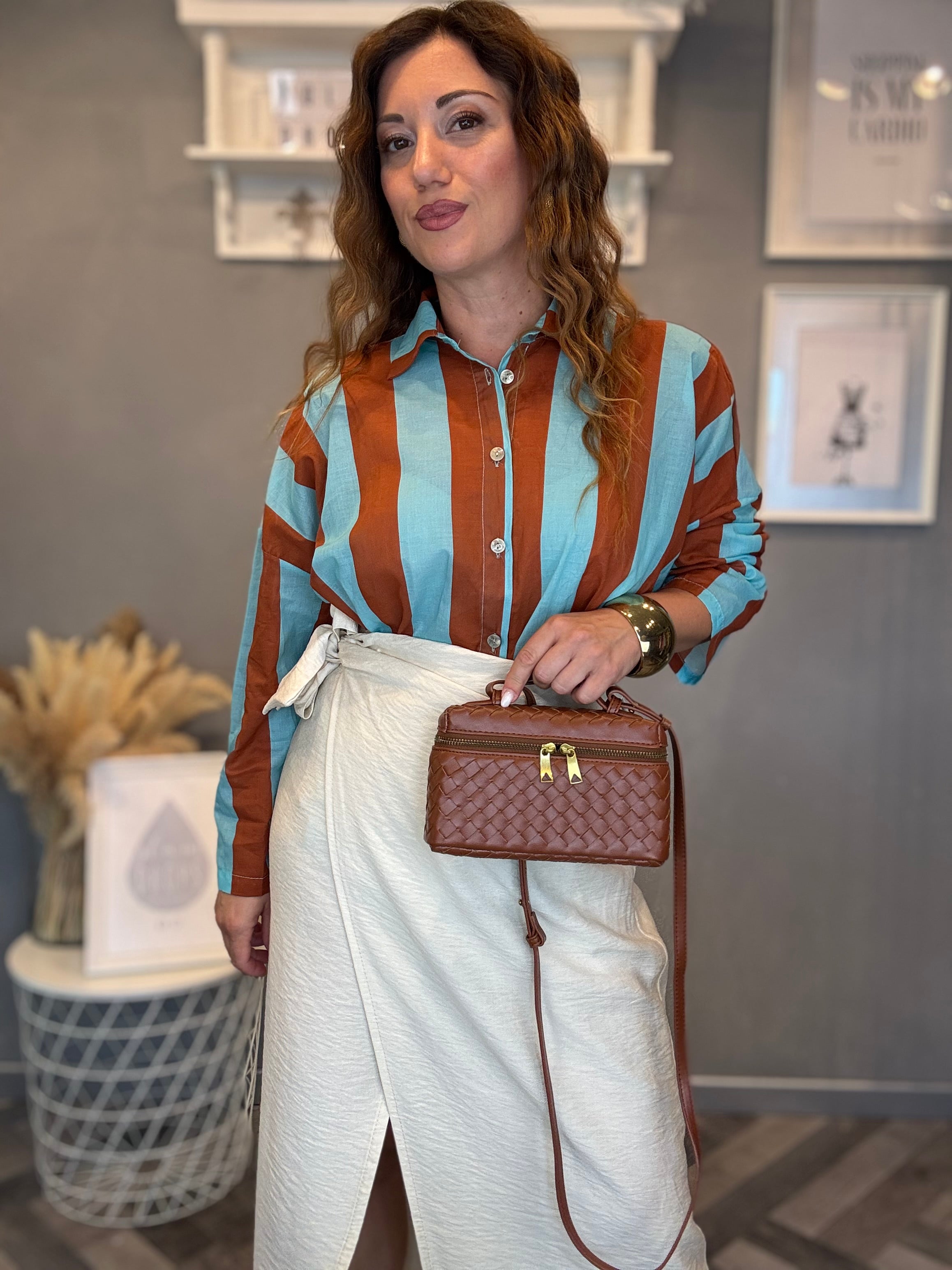 Camicia Isla Bonita bande tiffany e cuoio
