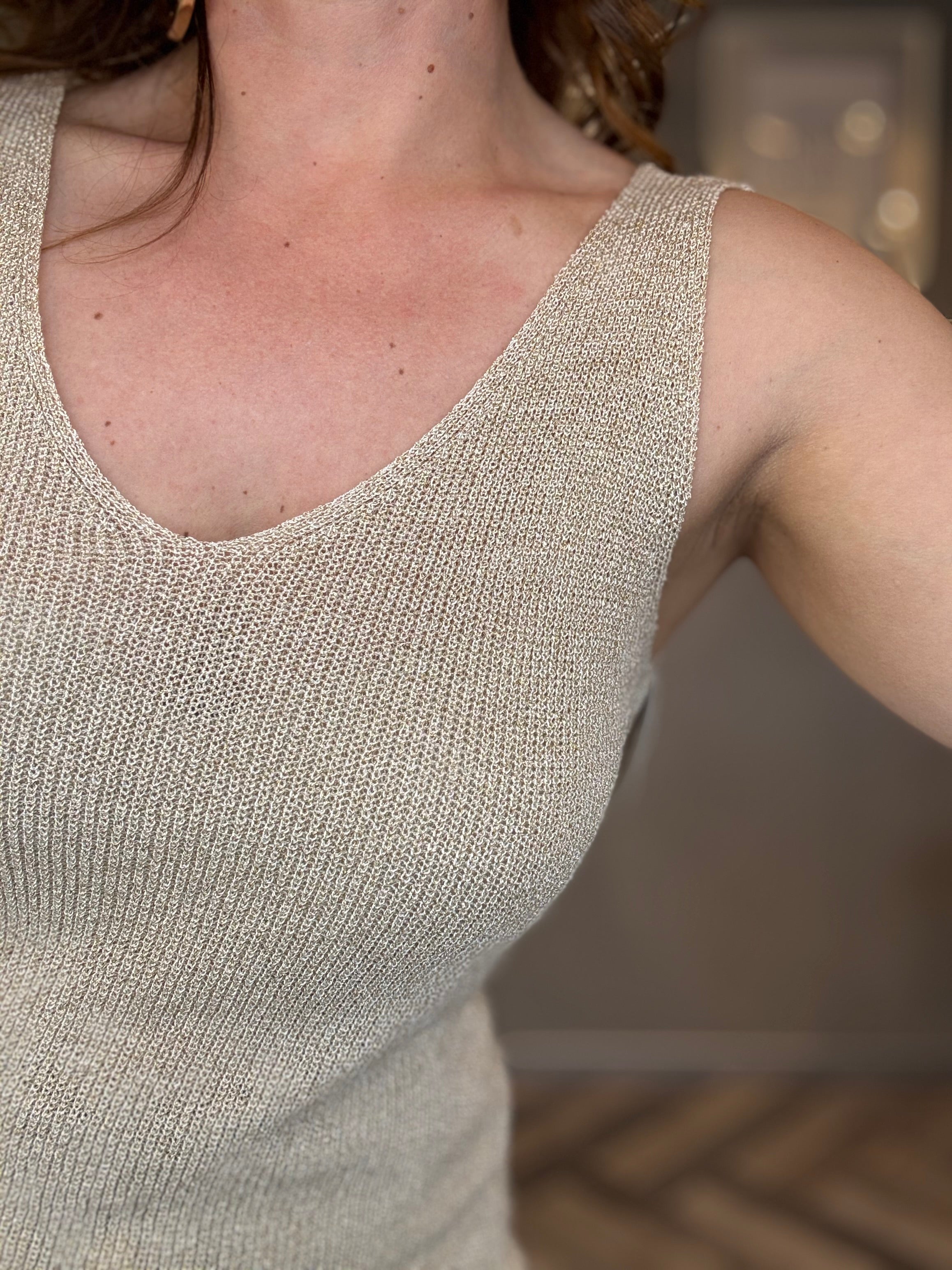 Top lurex Luce oro