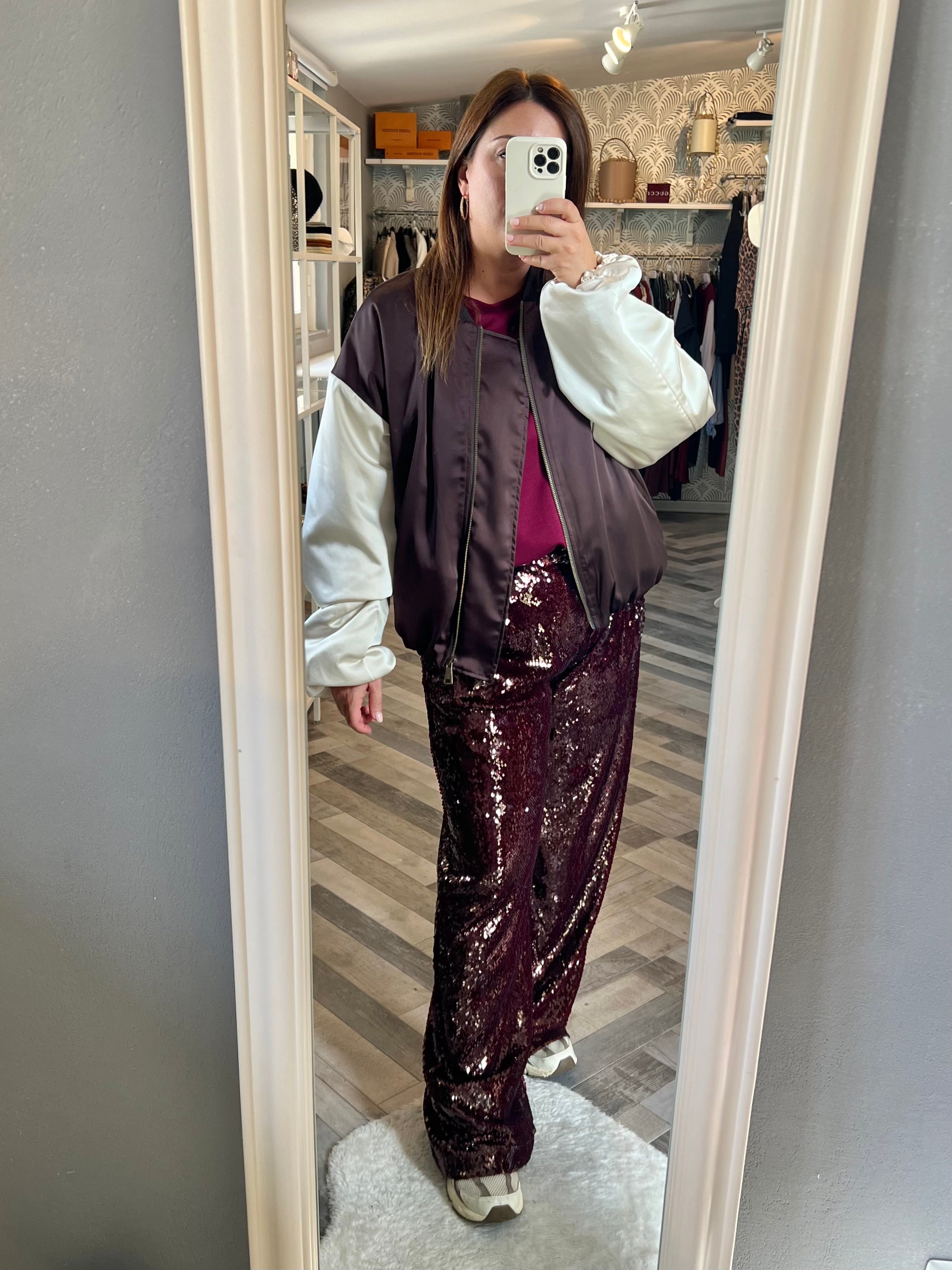 Lumina pantaloni paillttes palazzo