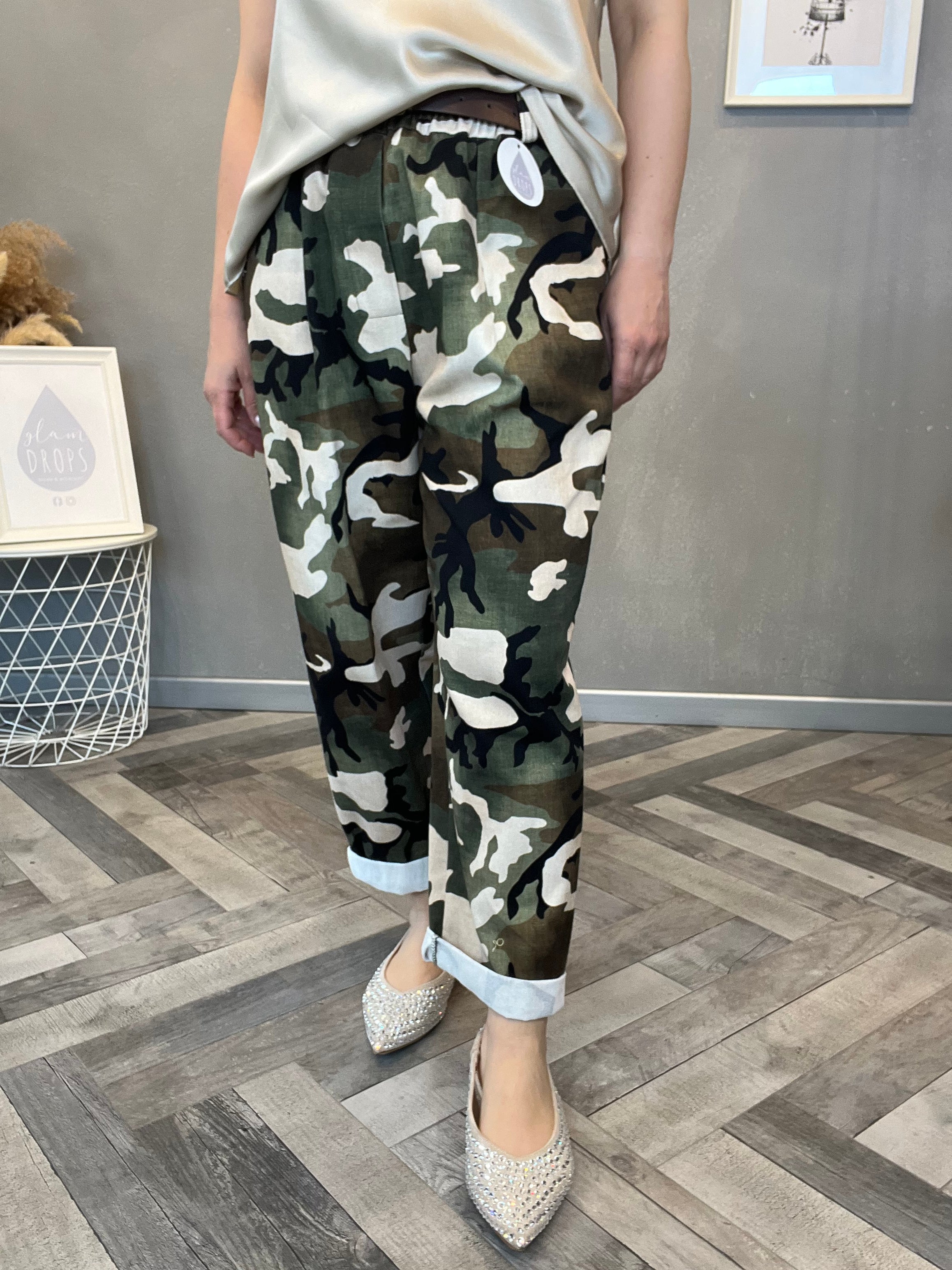 Pantalone camouflage relax
