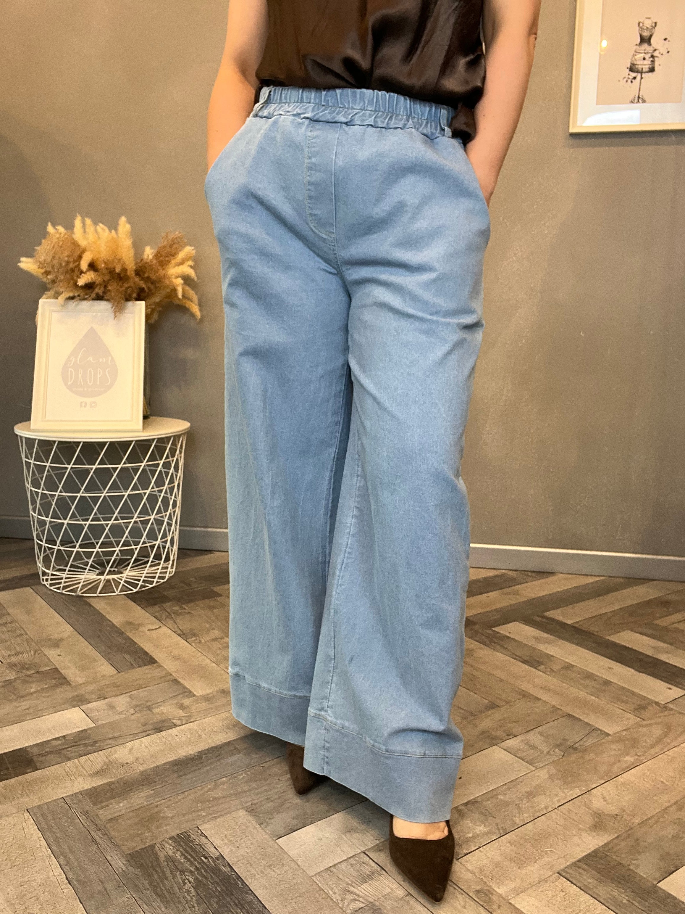 Jeans palazzo Elastic chiaro