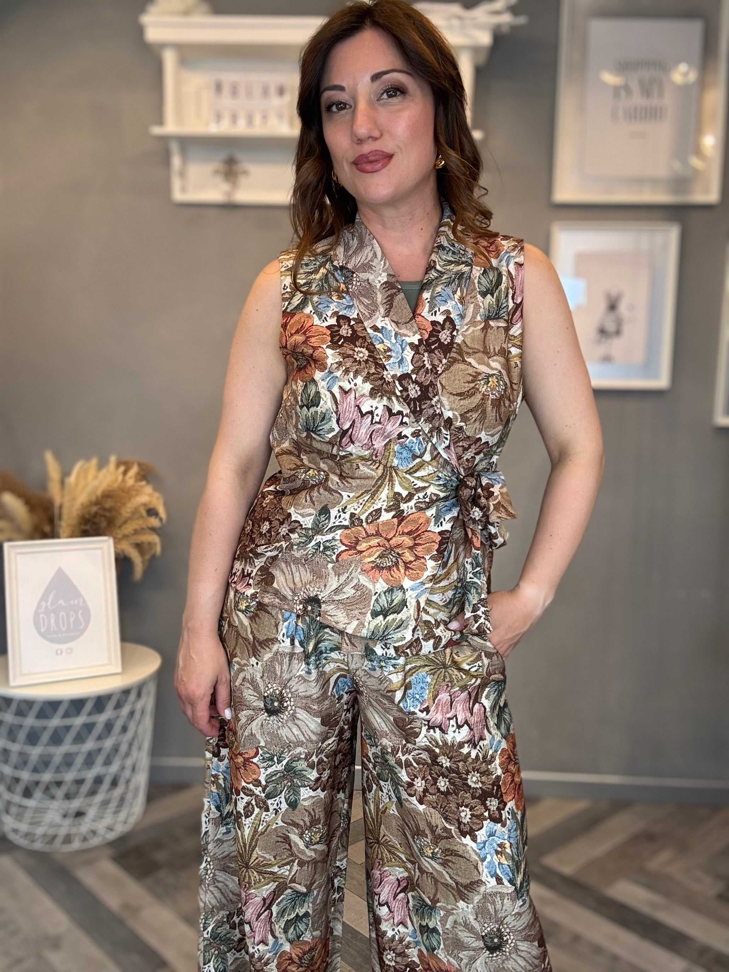 Coordinato Floreale Boho beige