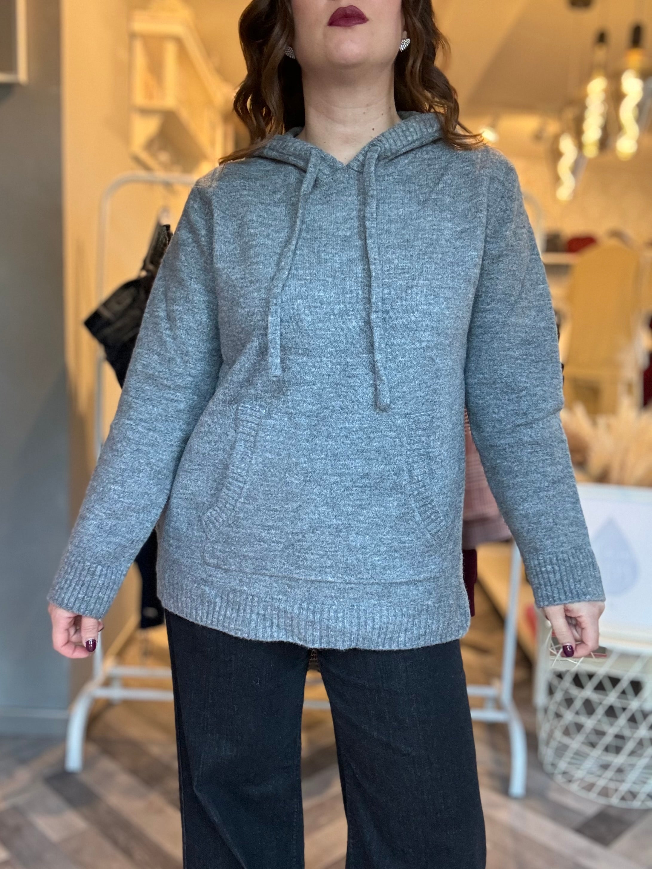 Lumina maglia felpa con cappuccio