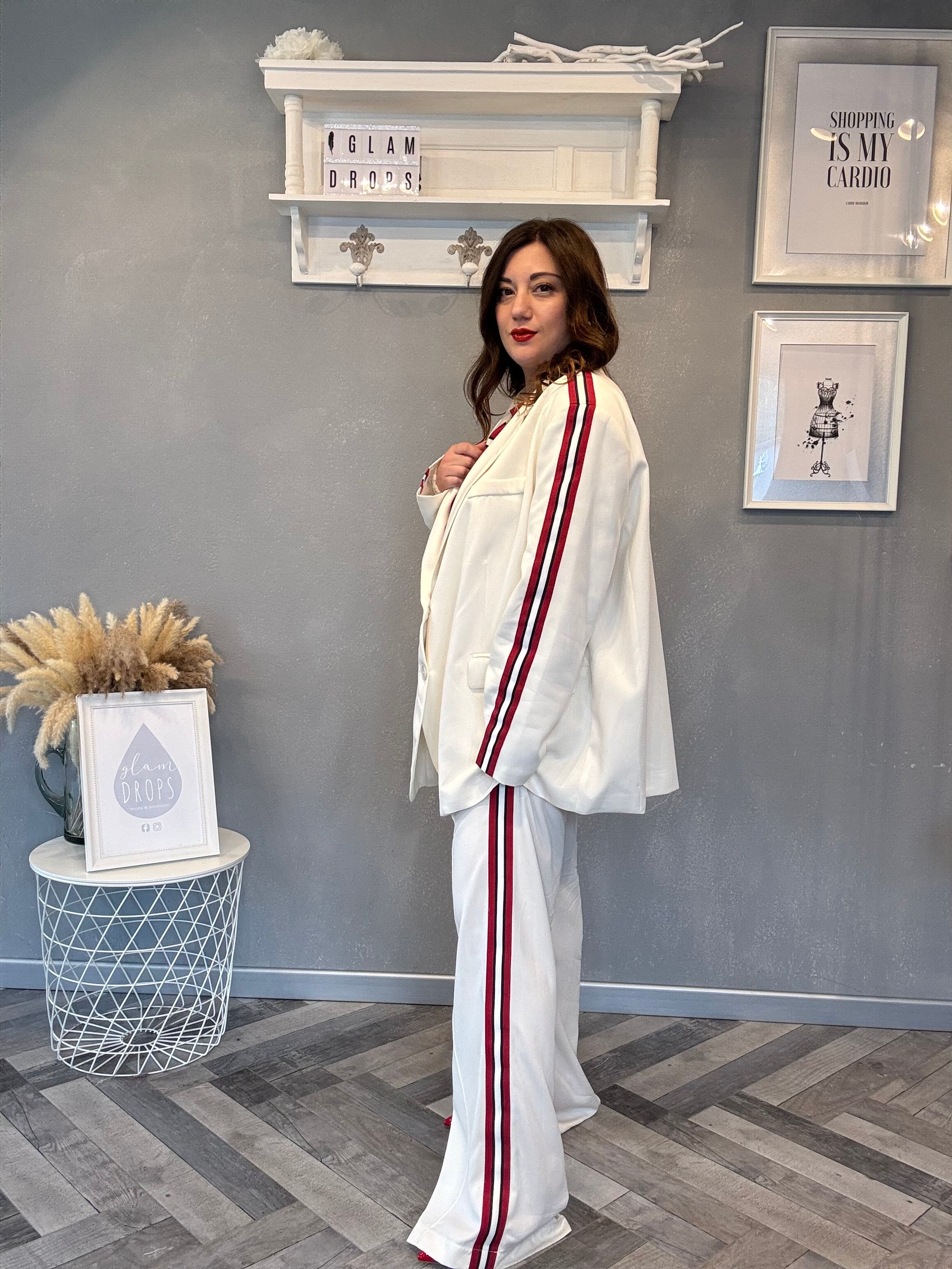 Lumina blazer over con righe laterali