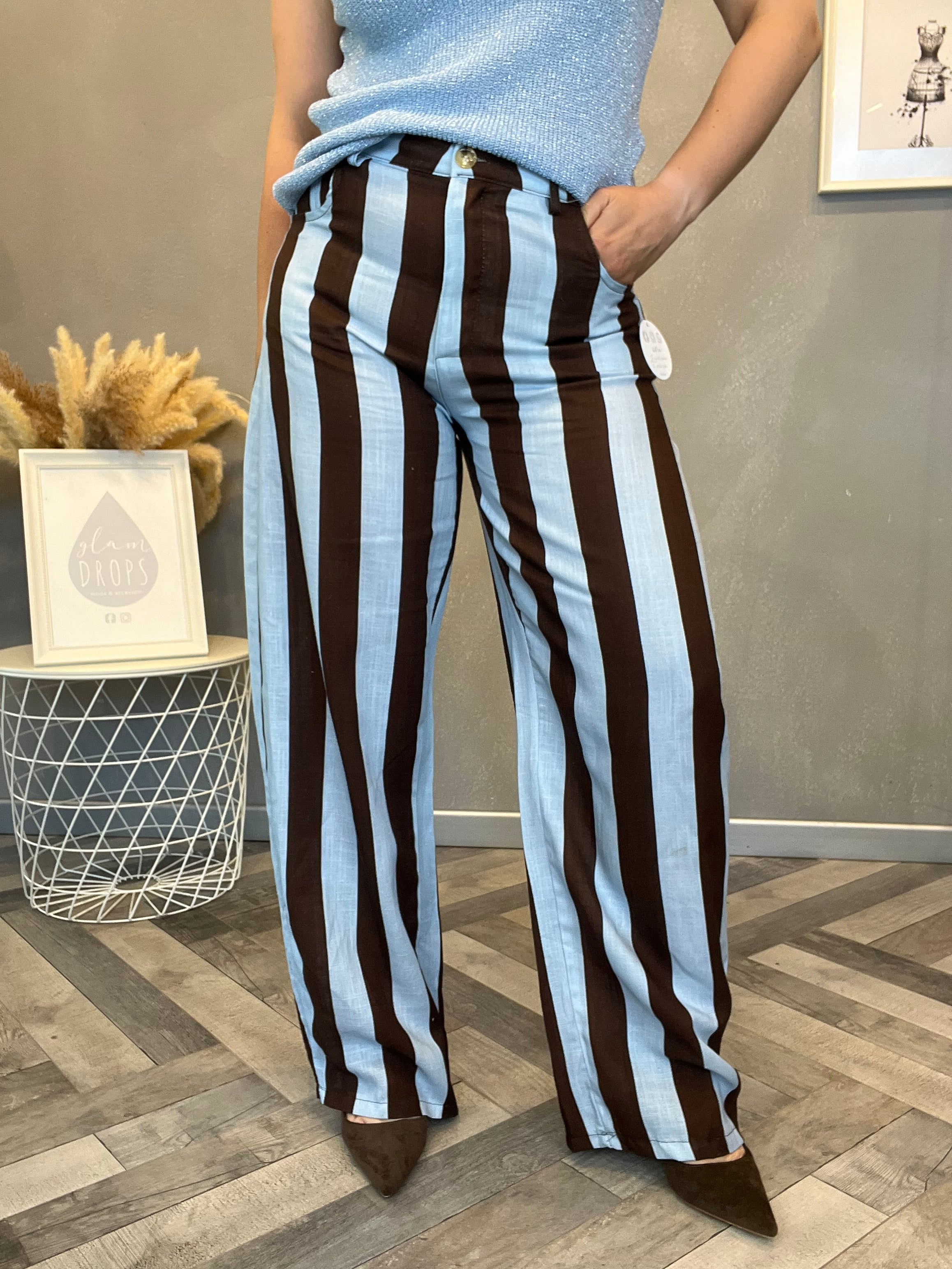Pantalone Riviera moro e celeste