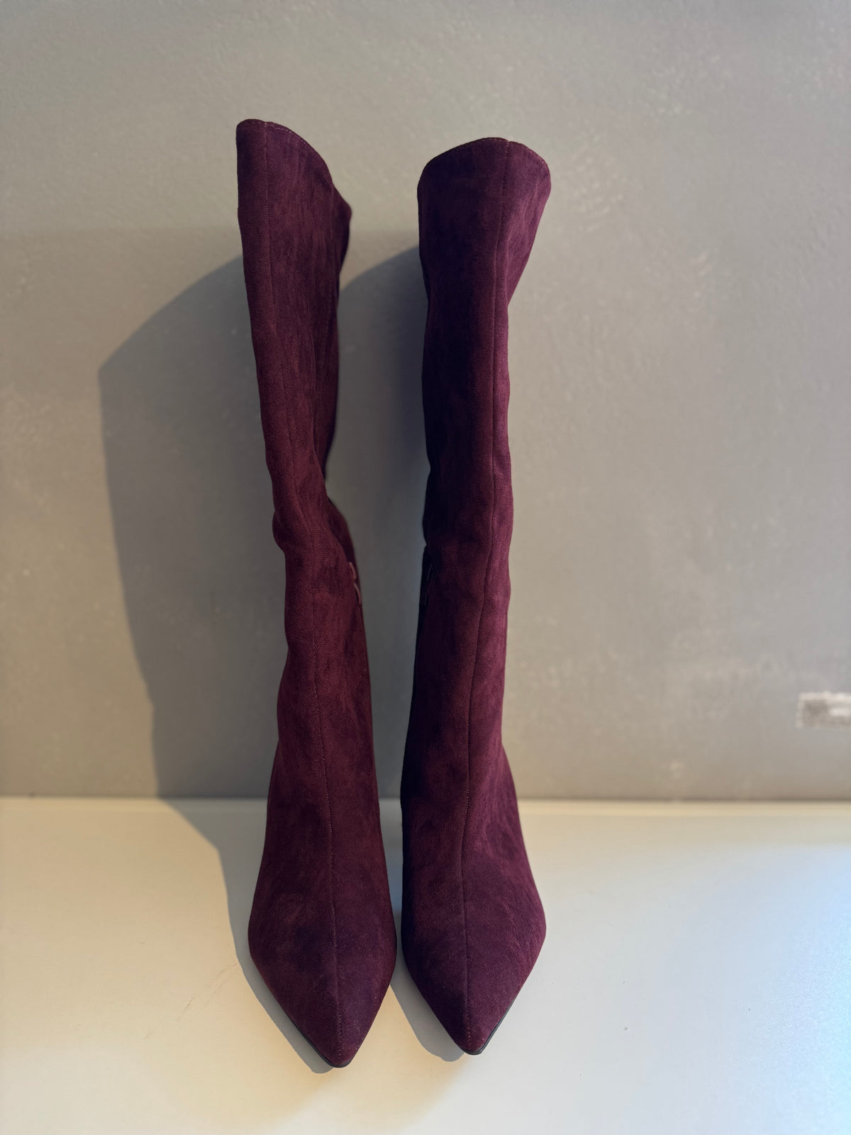 Stivali soft suede bordeaux