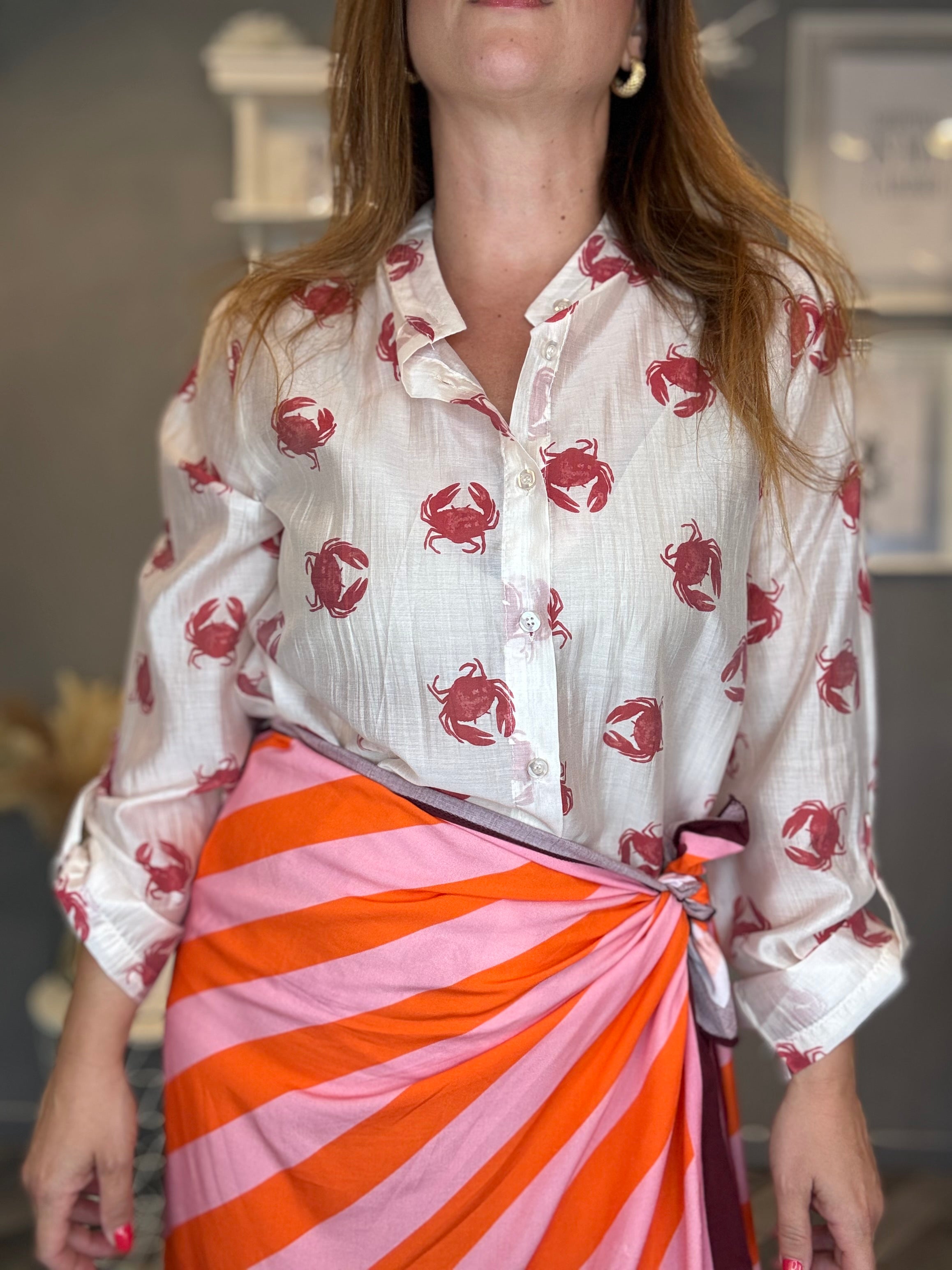 Camicia Isla Bonita roll-up granchio