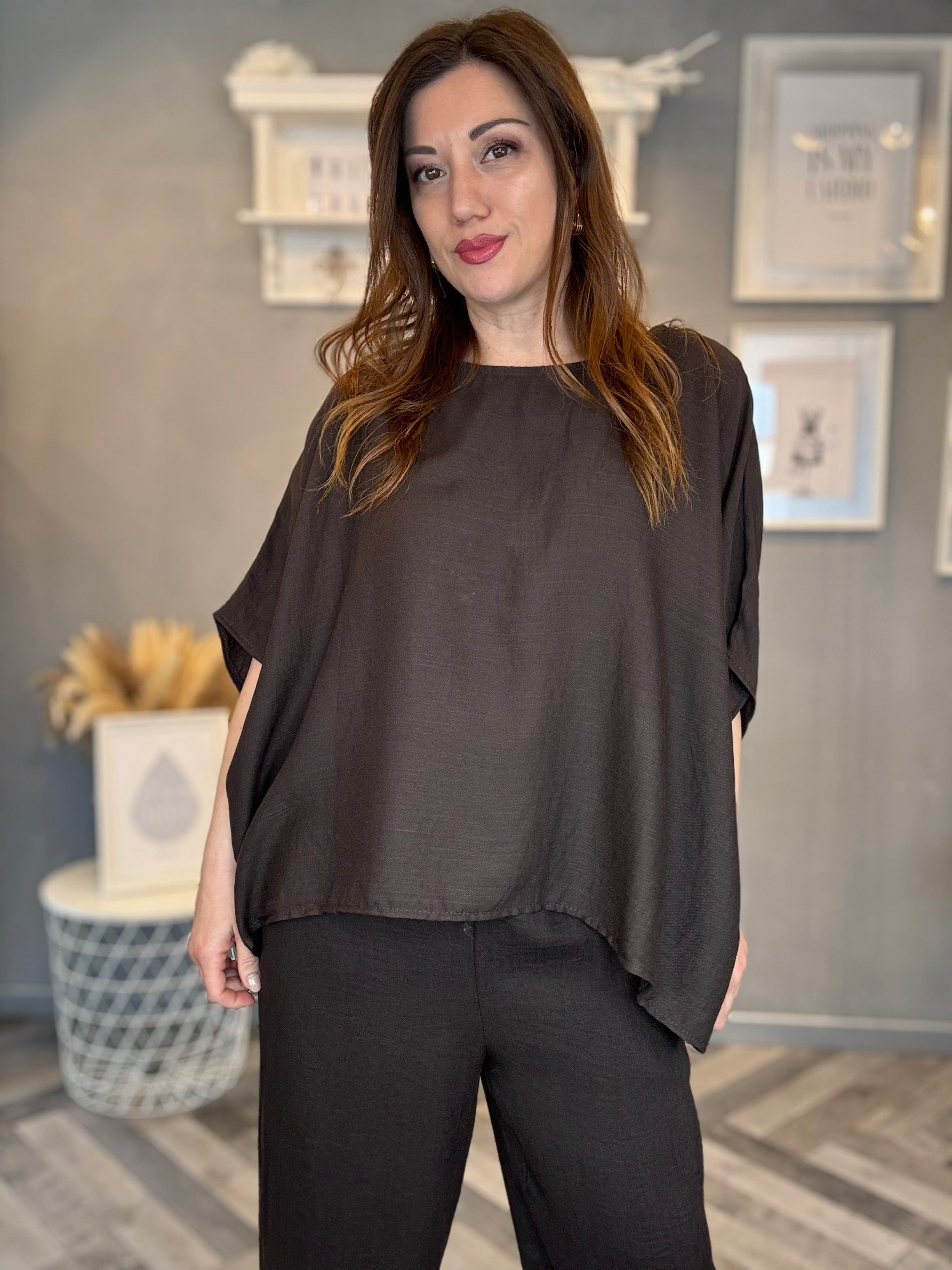 Coordinato morbido over moro