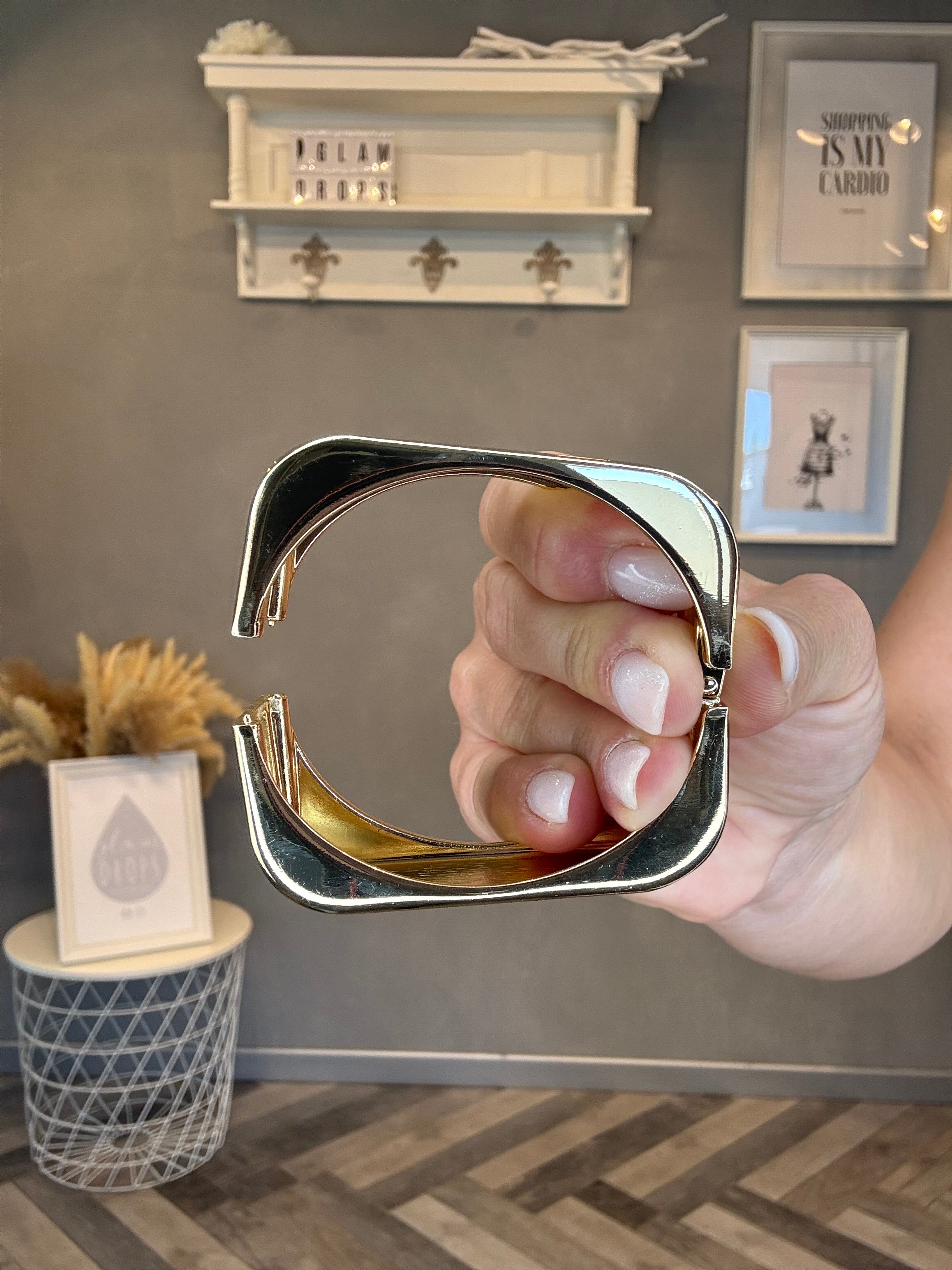 Bracciale Gold Mirror squadrato