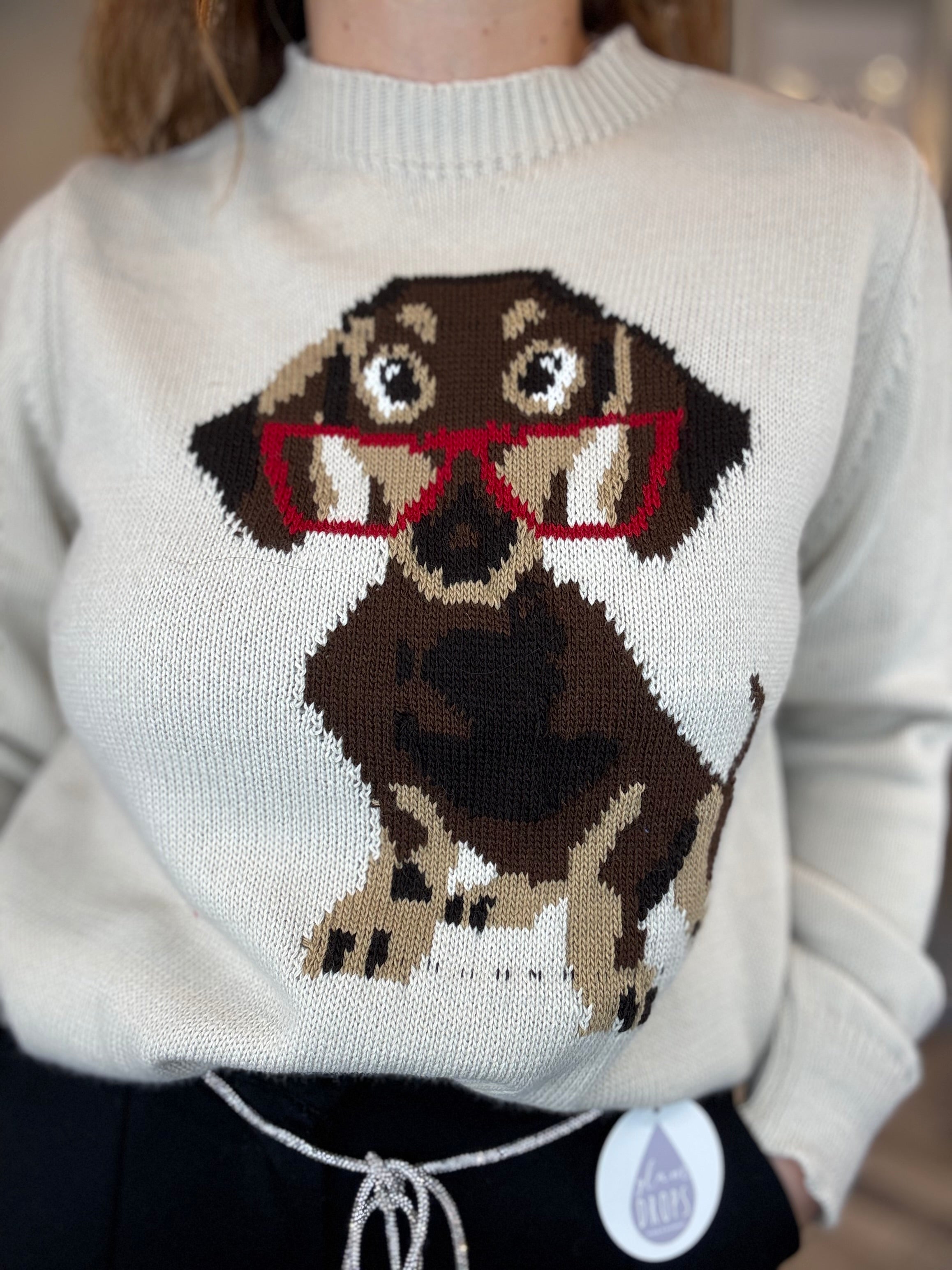 Maglioncino bassotto panna