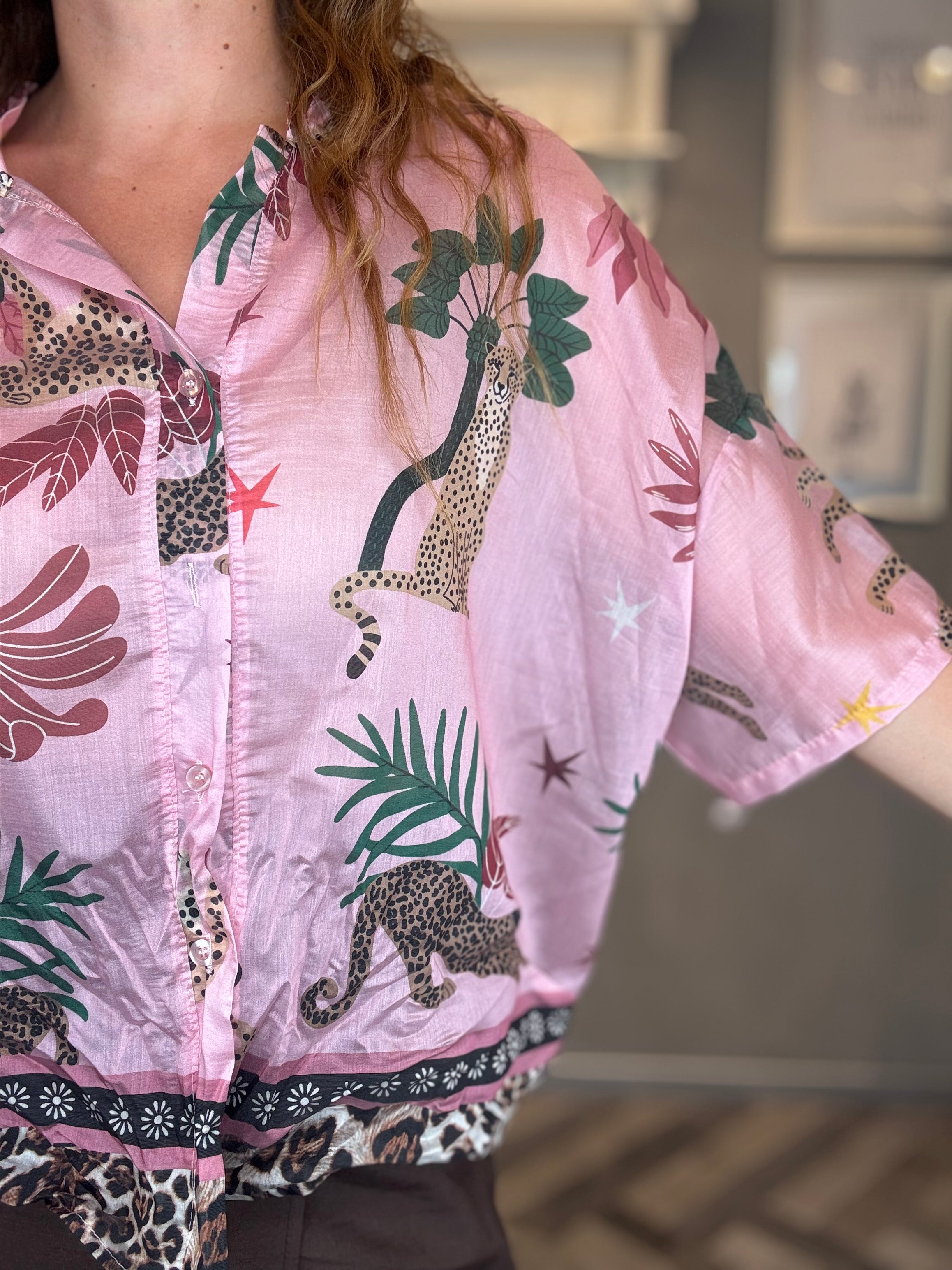 Camicia Isla Bonita Leopardo rosa