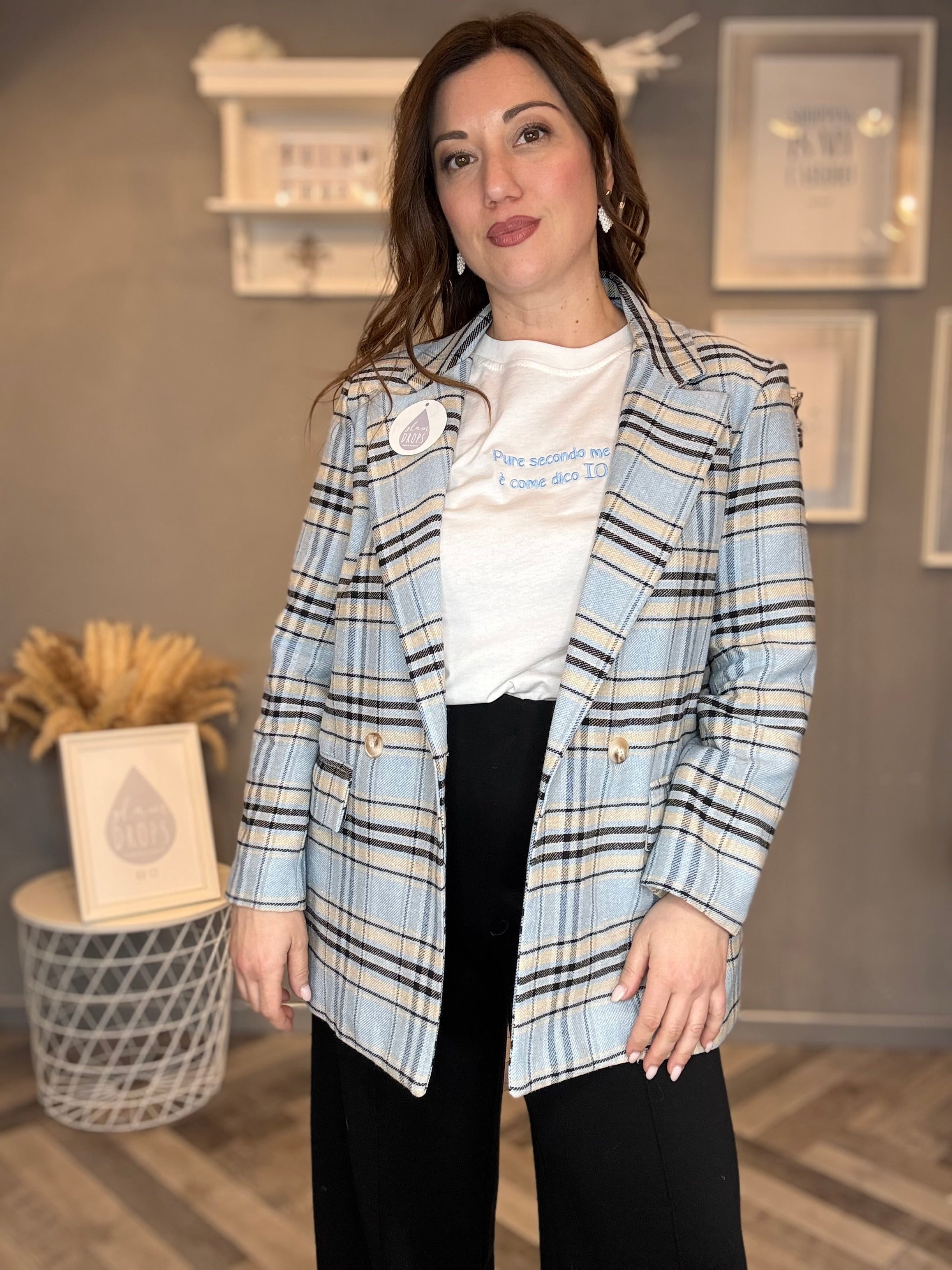 T-shirt Pure secondo me celeste