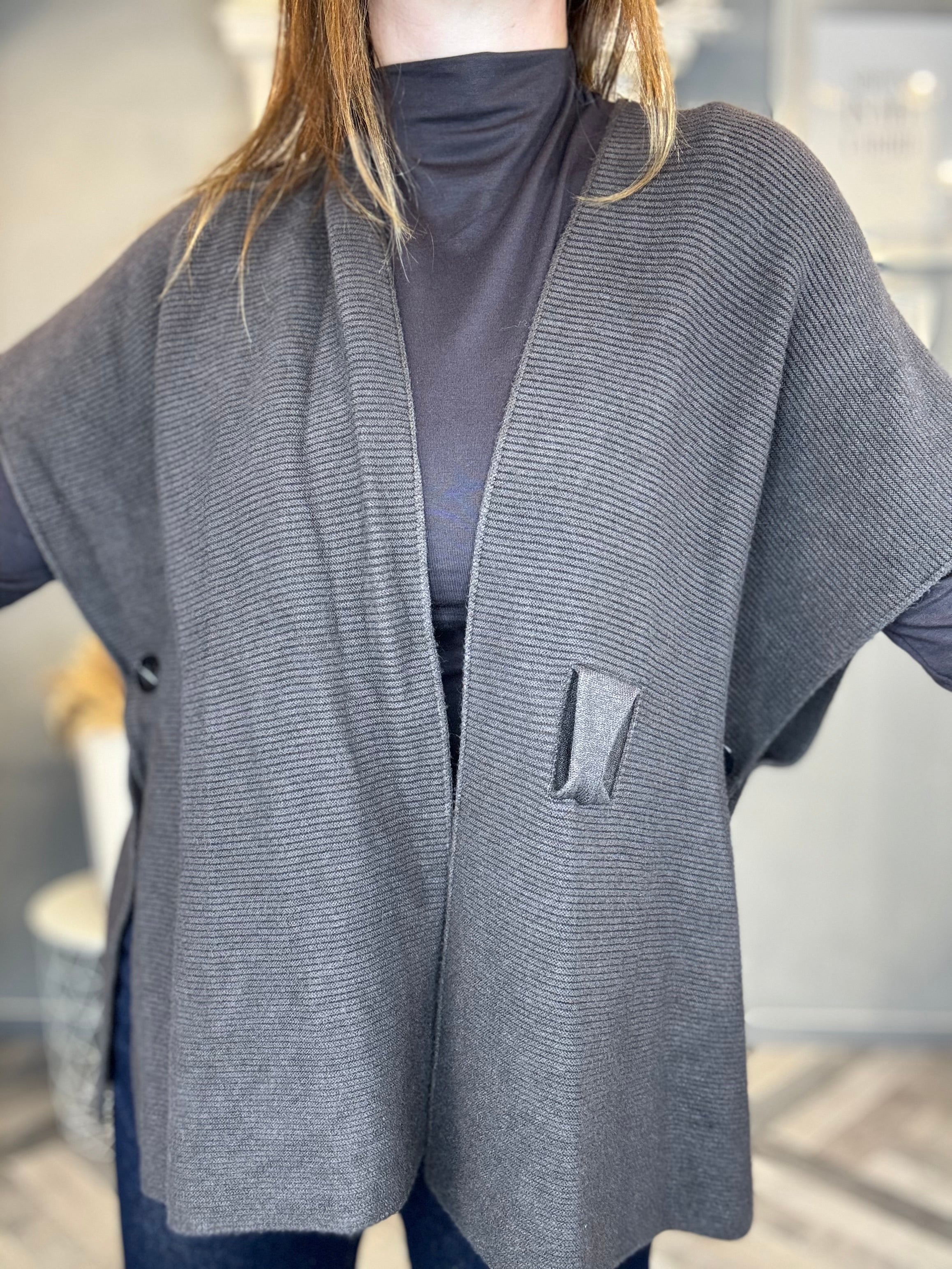 Gilet in maglia multiuso moro