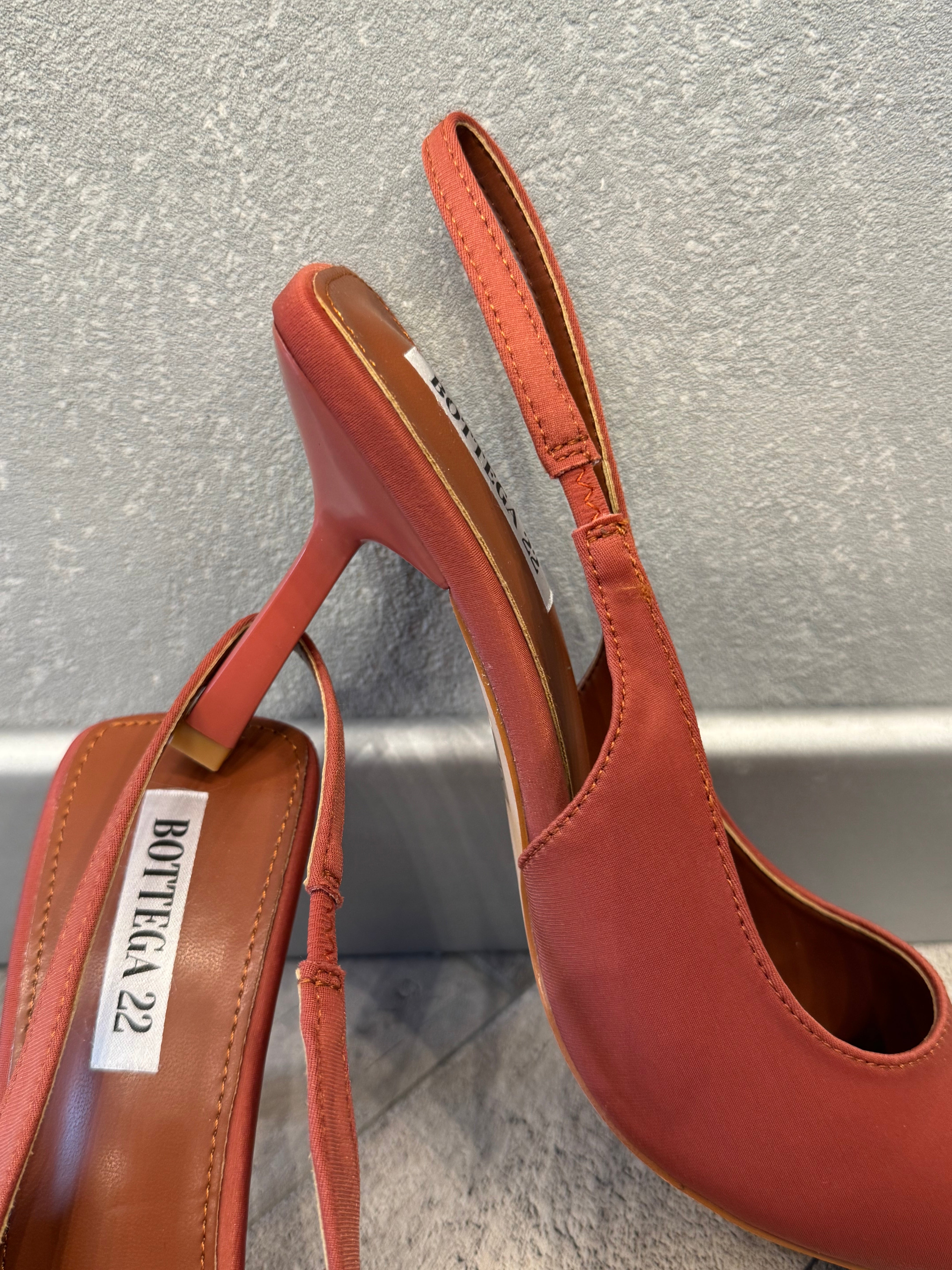 Slingback in lycra blush