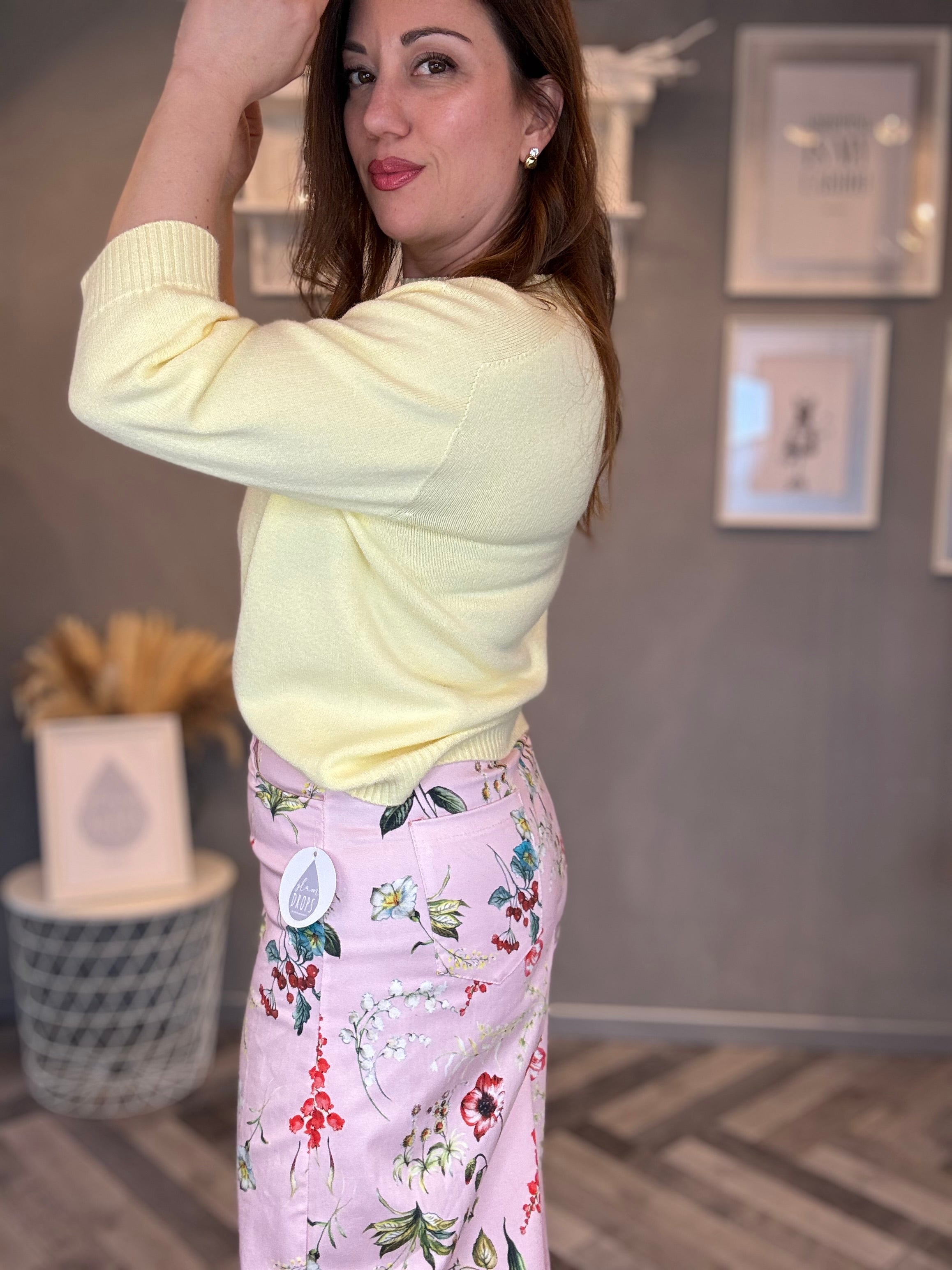 Pantaloni palazzo Pink Bloom