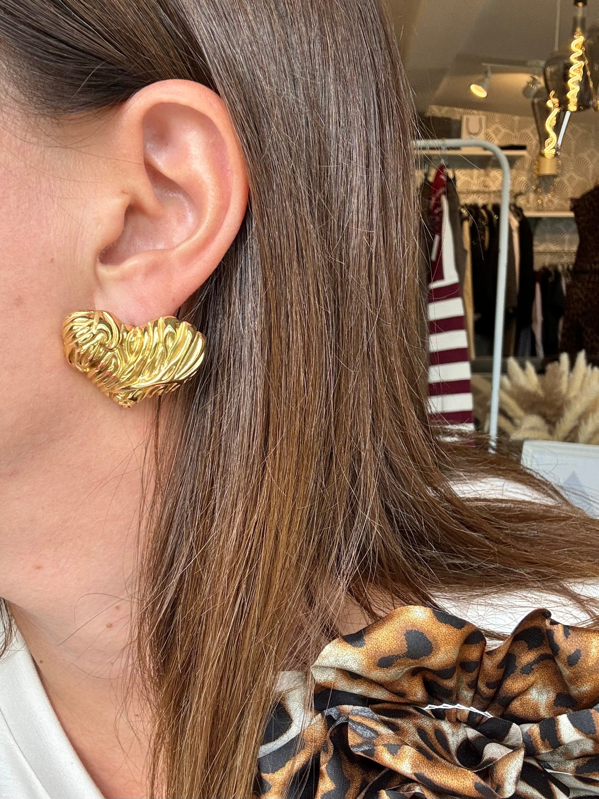 Orecchini Heart Wood