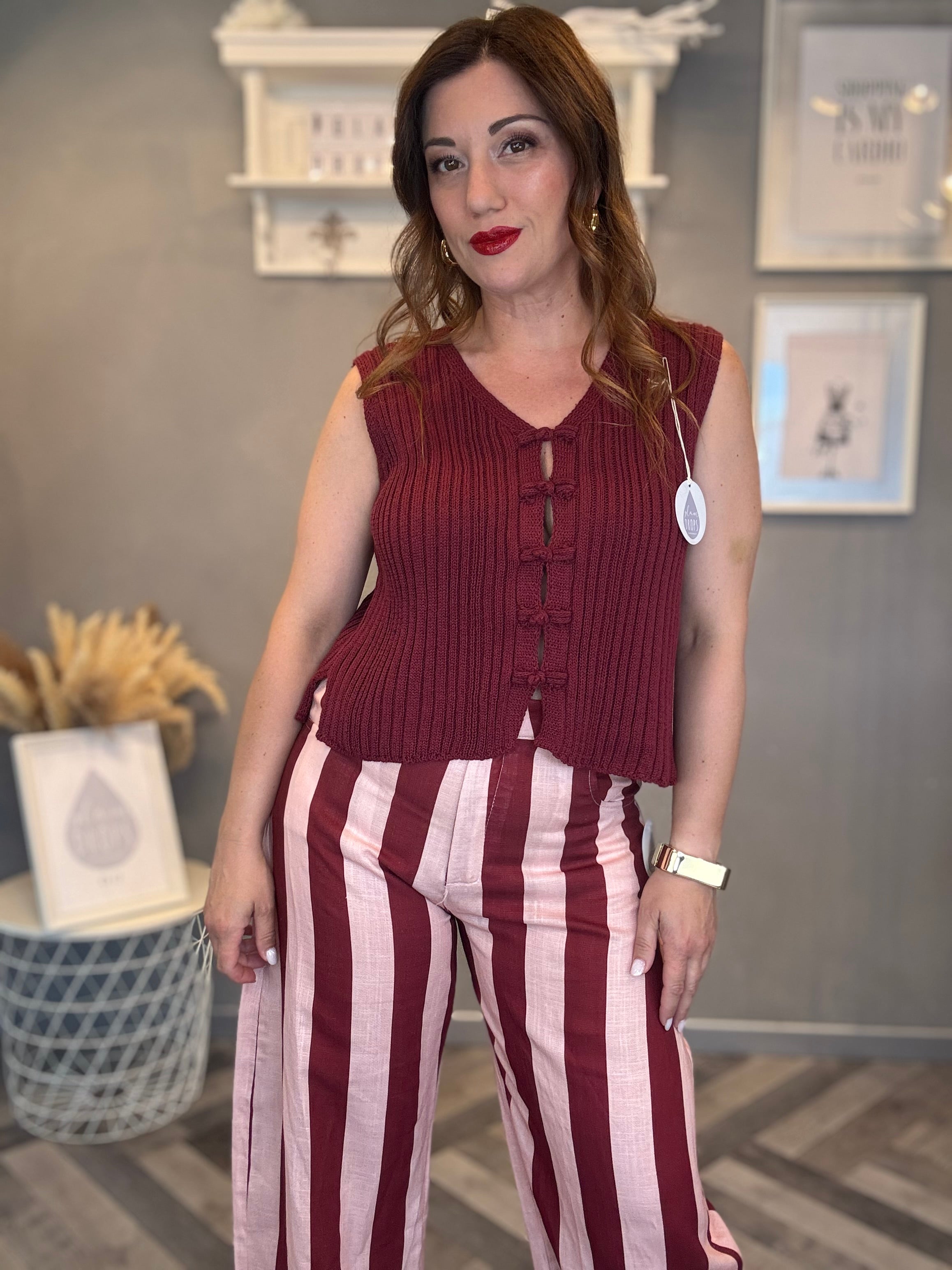 Gilet Alamari bordeaux