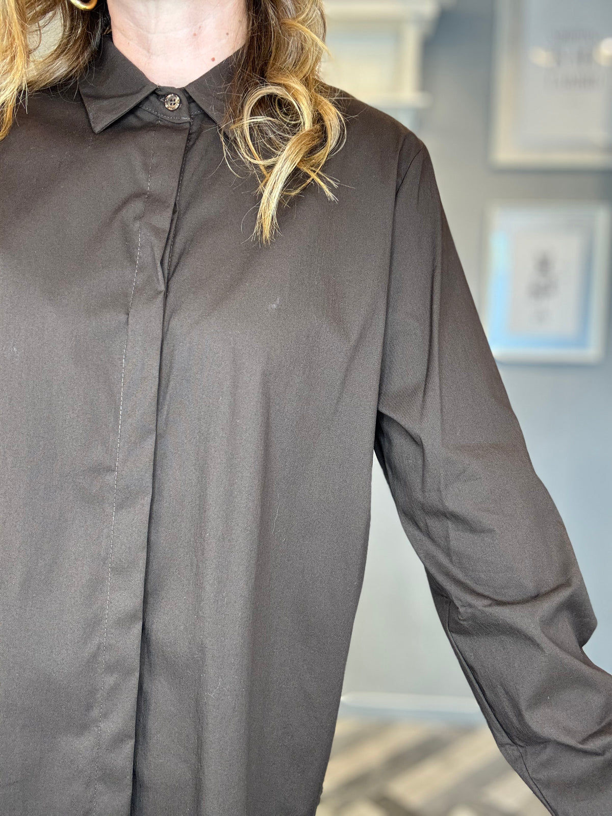 Camicia over Essential cioccolato