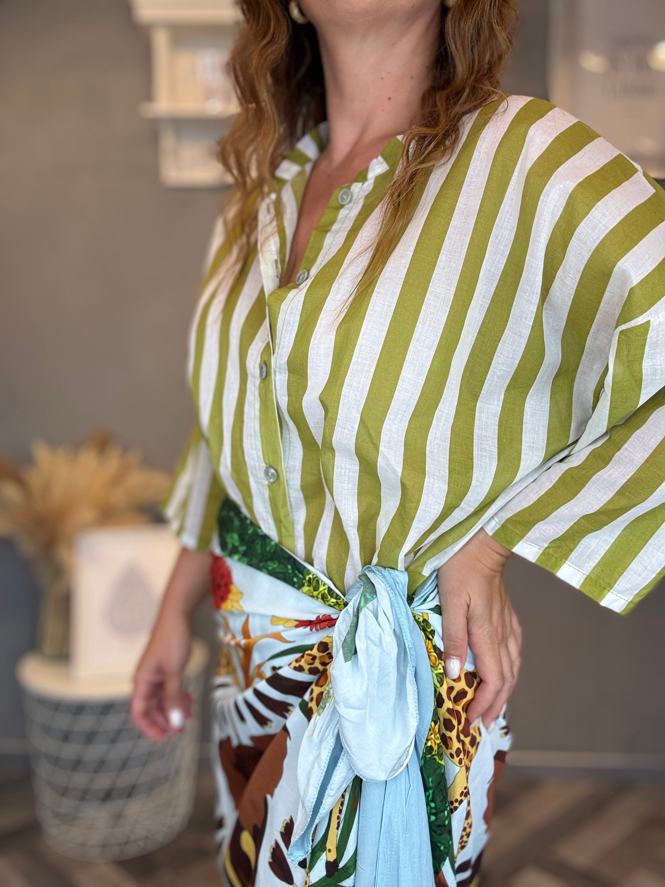 Gonna pareo Isla Bonita midi elefanti celeste