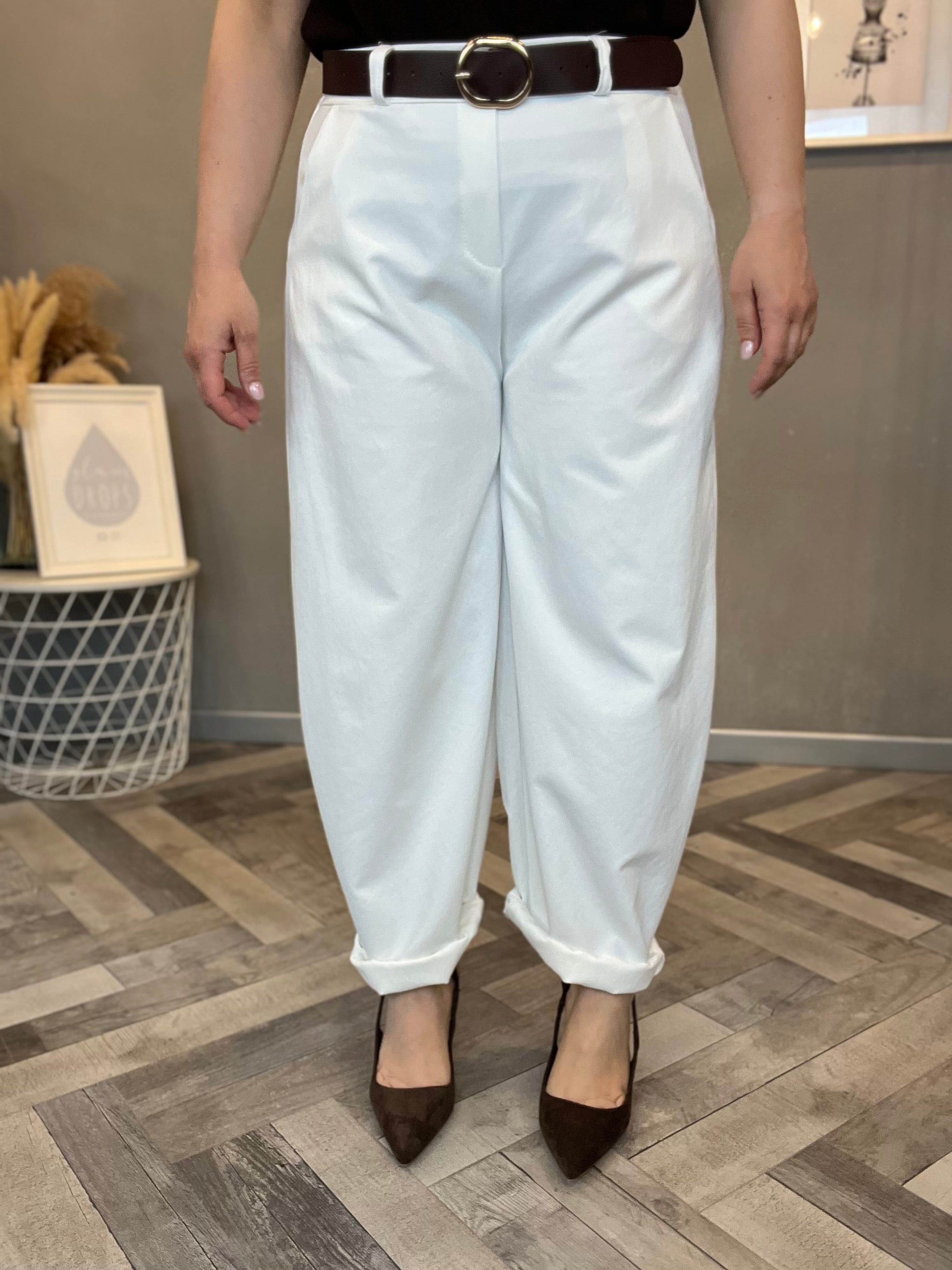 Pantalone bianco strutturato