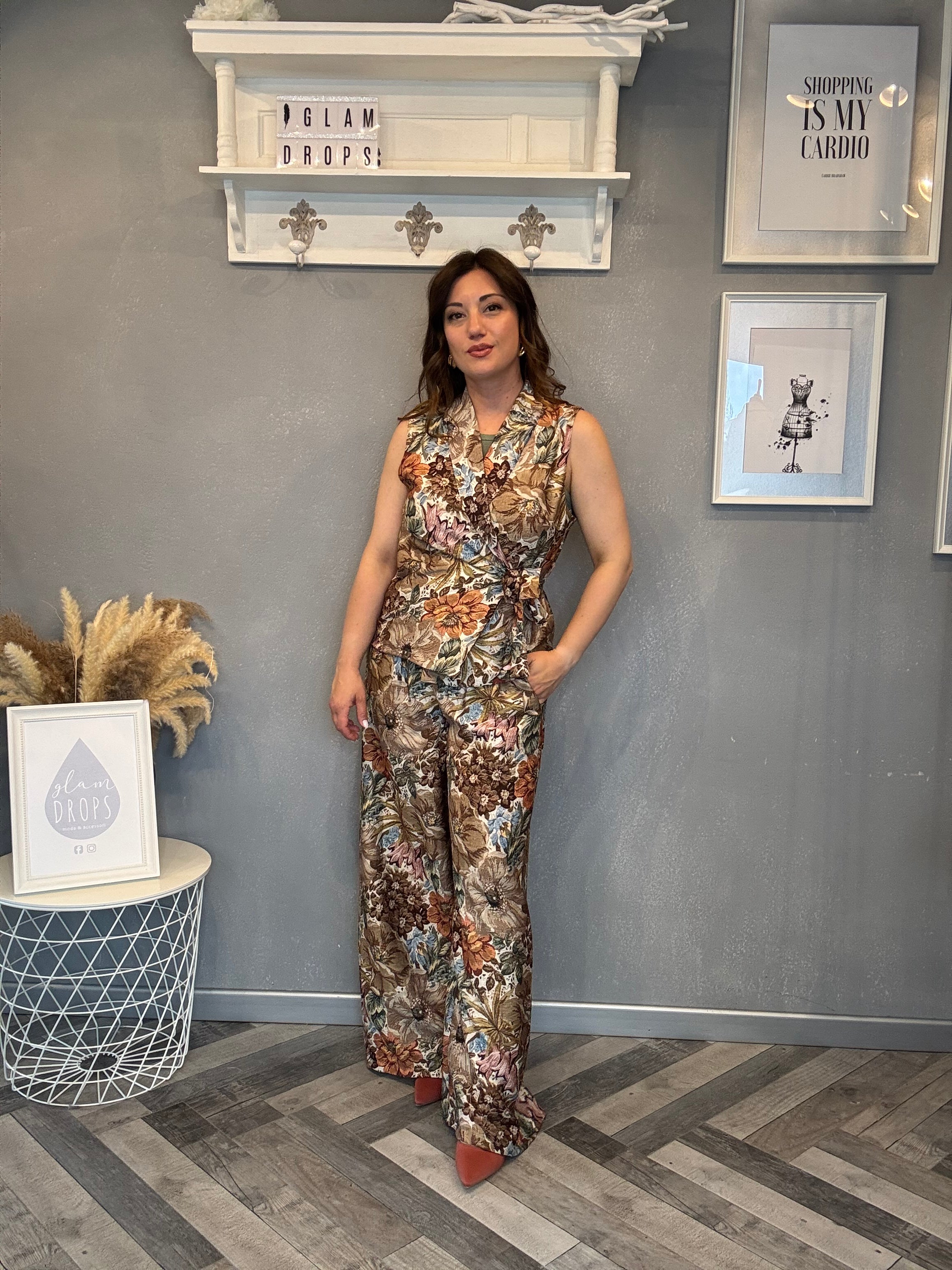 Coordinato Floreale Boho beige