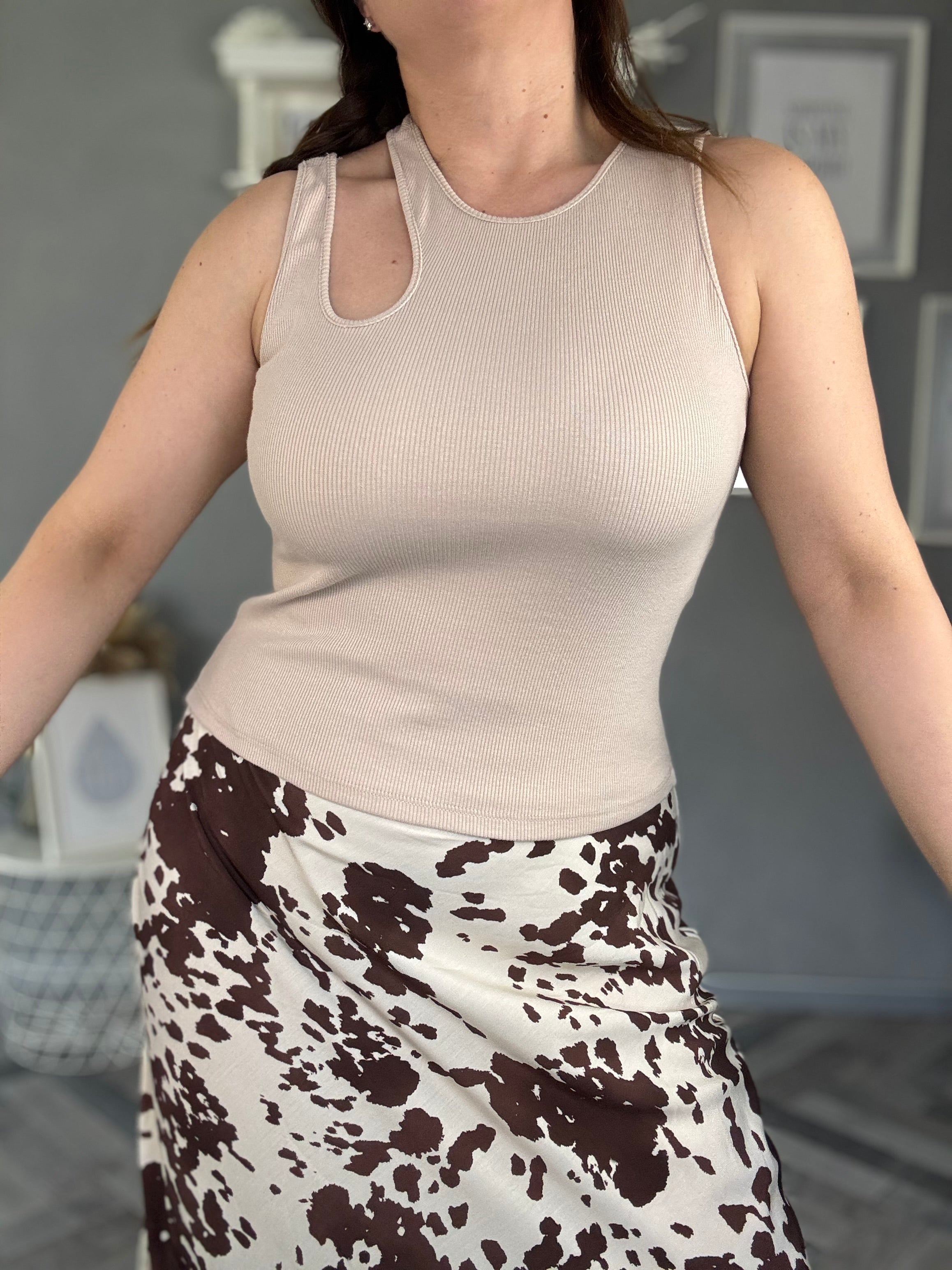 Lumina top con dettaglio cut-out