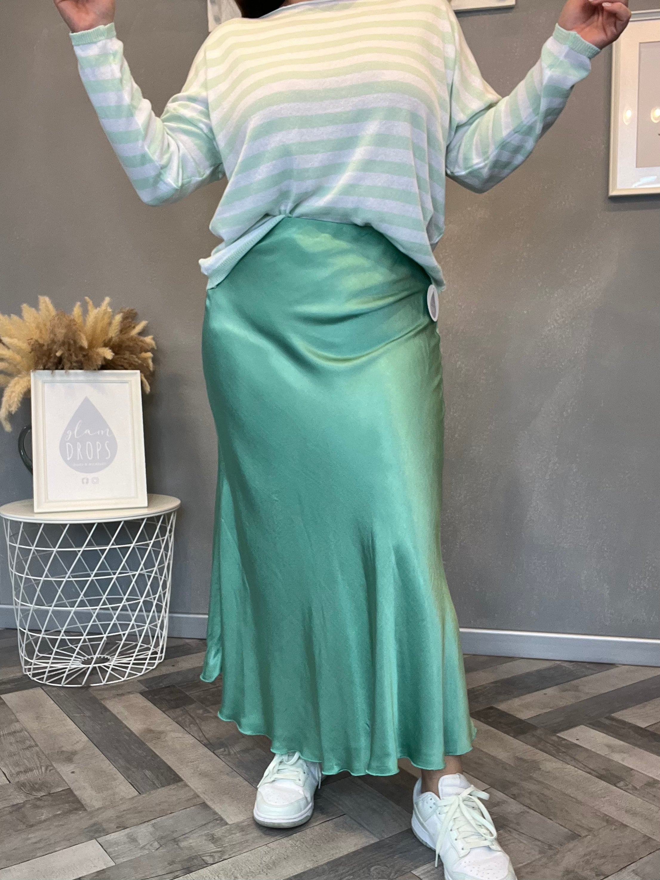 Gonna in raso di viscosa Lucy