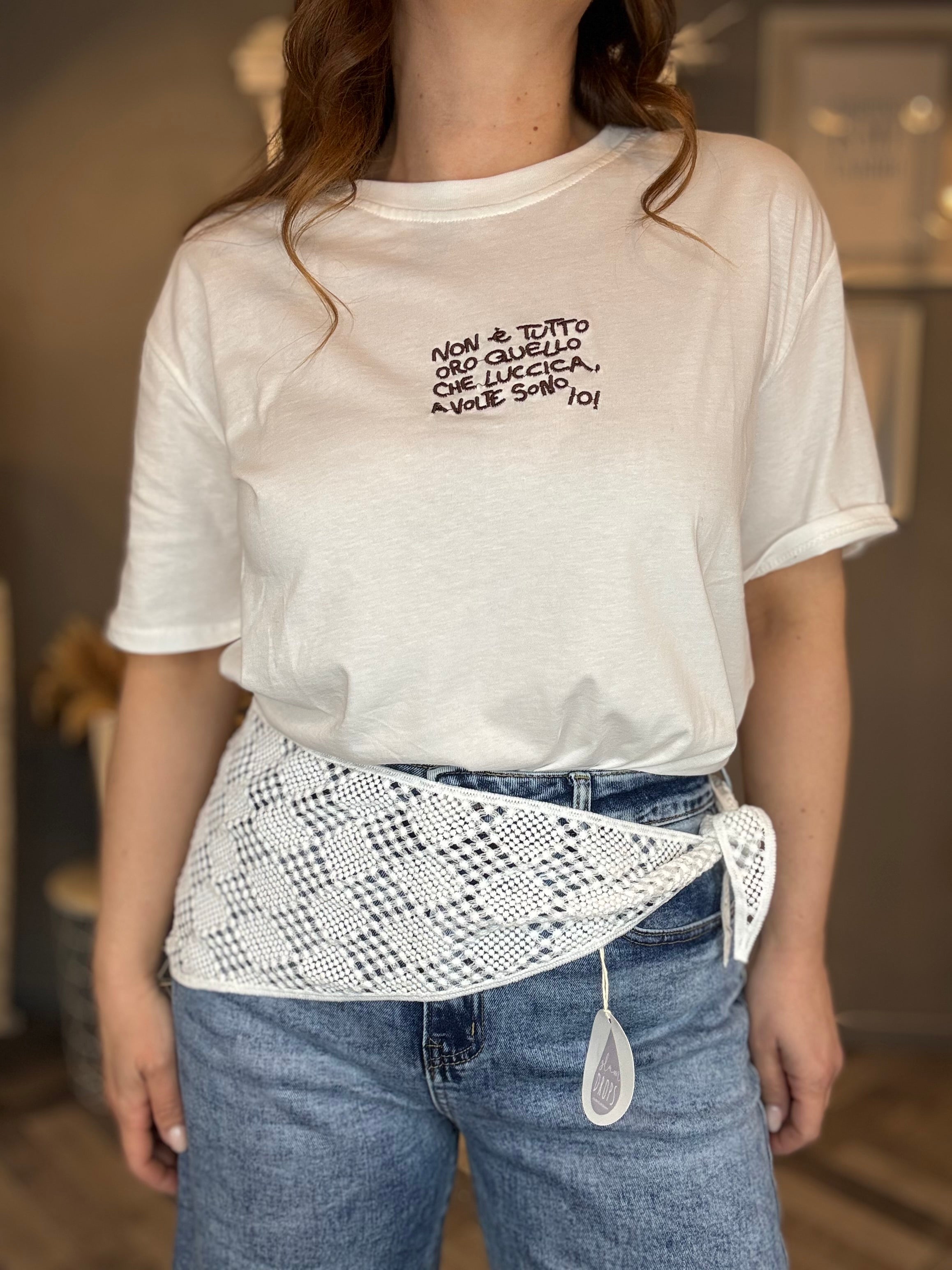 Foulard triangolare in pizzo rombi